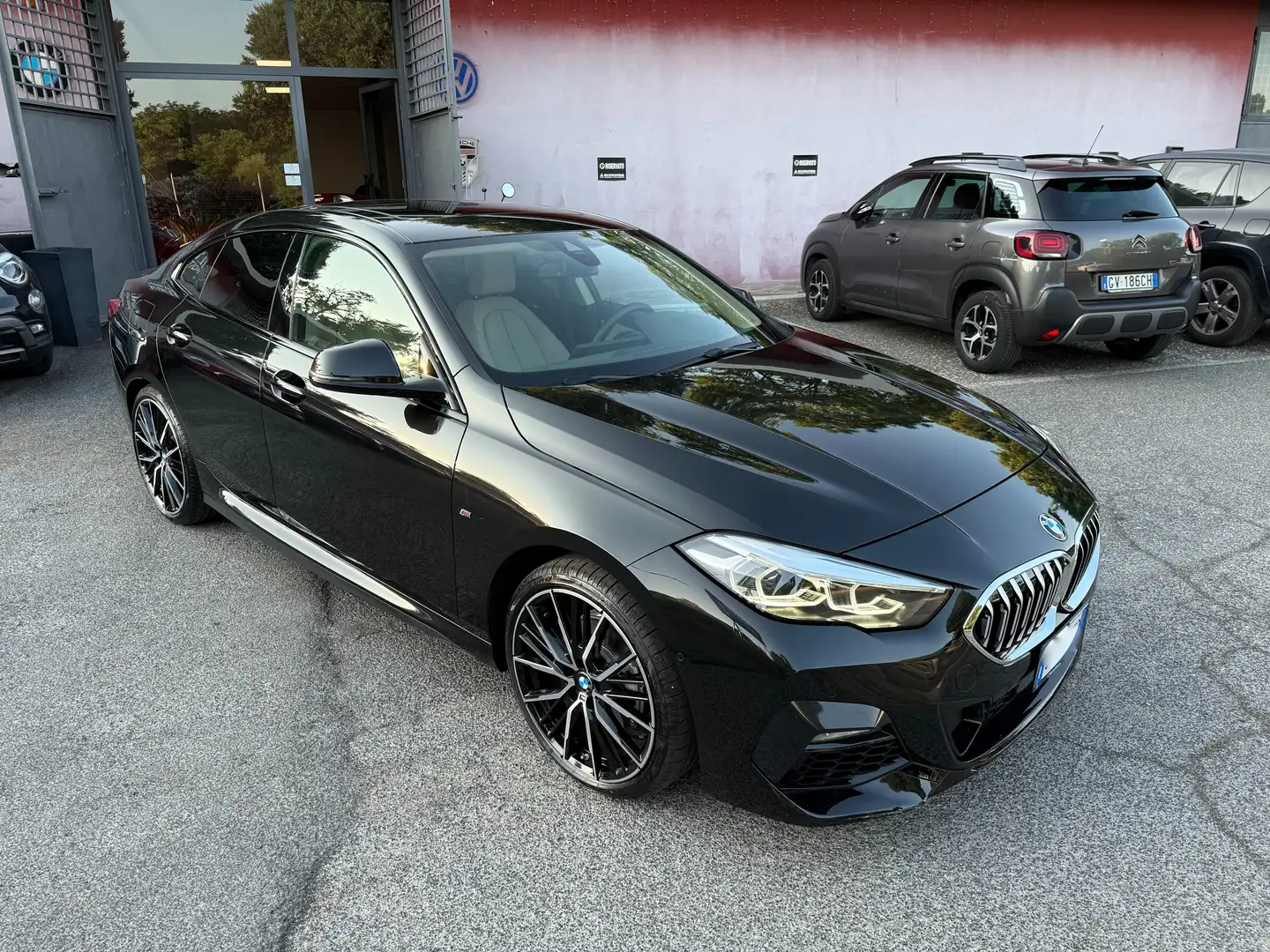 BMW 218 Gran Coupe' MSport-Italiana Uff. Pelle-Tetto-Nuova Nero - 1