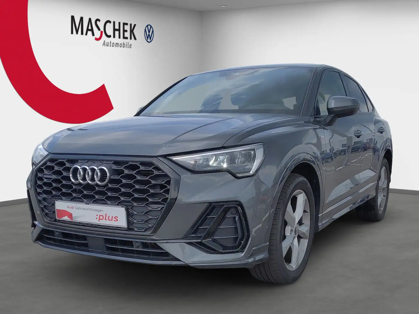 Audi Q3 Sportback S line 35 TDI quatt Black AHK VC PDCplus Grijs - 1