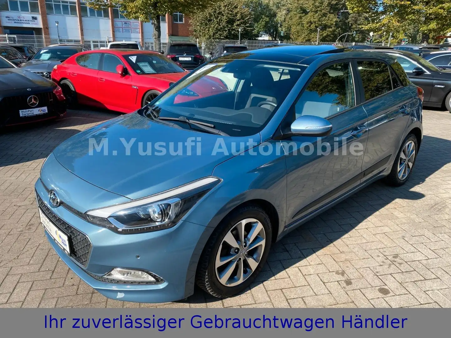 Hyundai i20 1.2 PANORAMA|KLIMA|SITZH.|PDC|TEMPO.|SPUR-A. Blau - 1