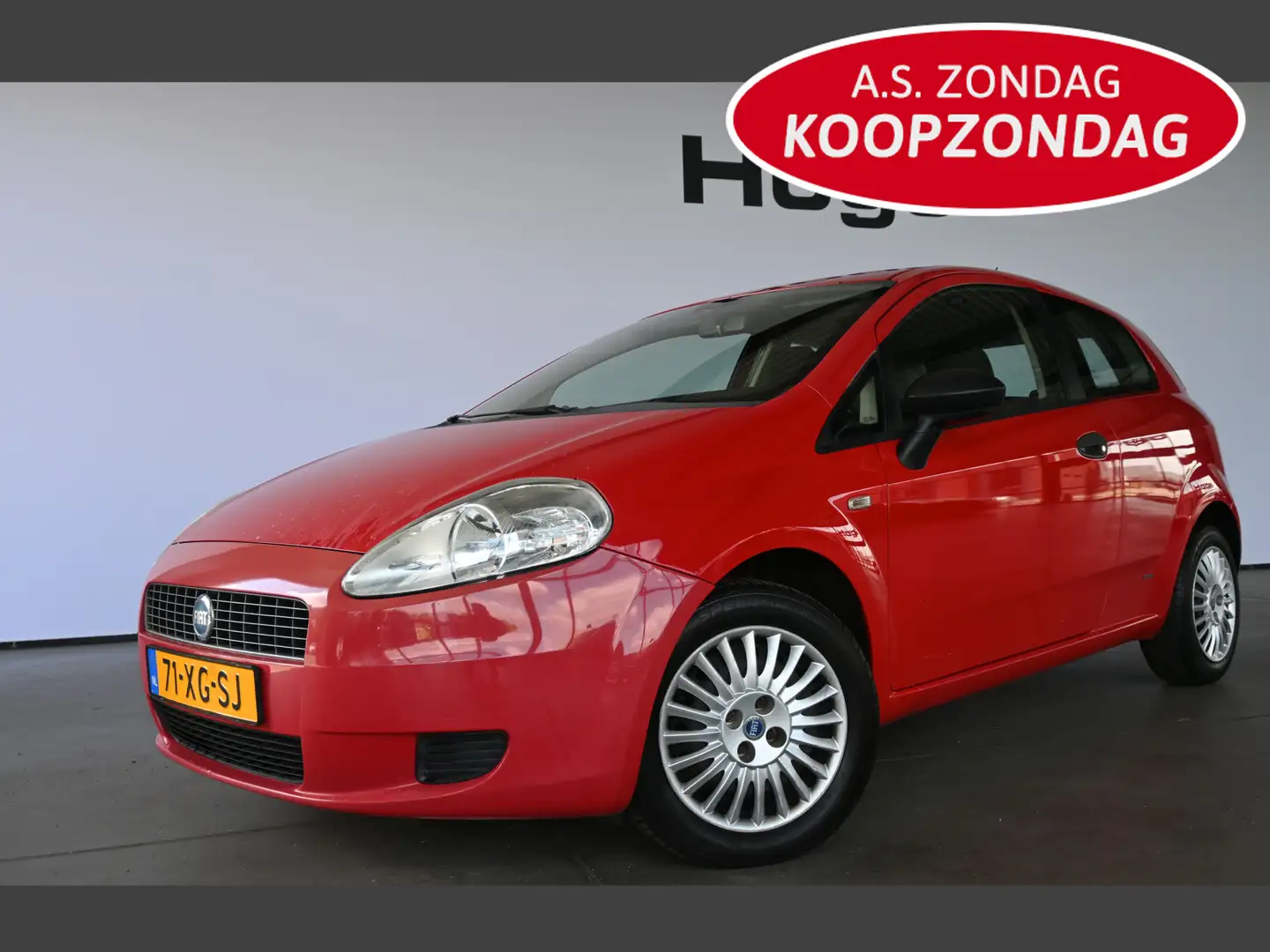 Fiat Grande Punto 1.2 Active Airco MP3 Elektrisch Pakket Rijklaarpri Rouge - 1