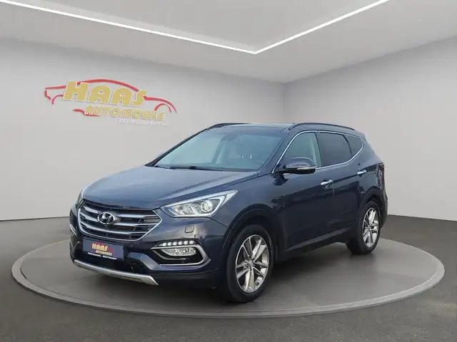 Hyundai SANTA FE blue Premium 4WD *Panorama*Leder*ACC*