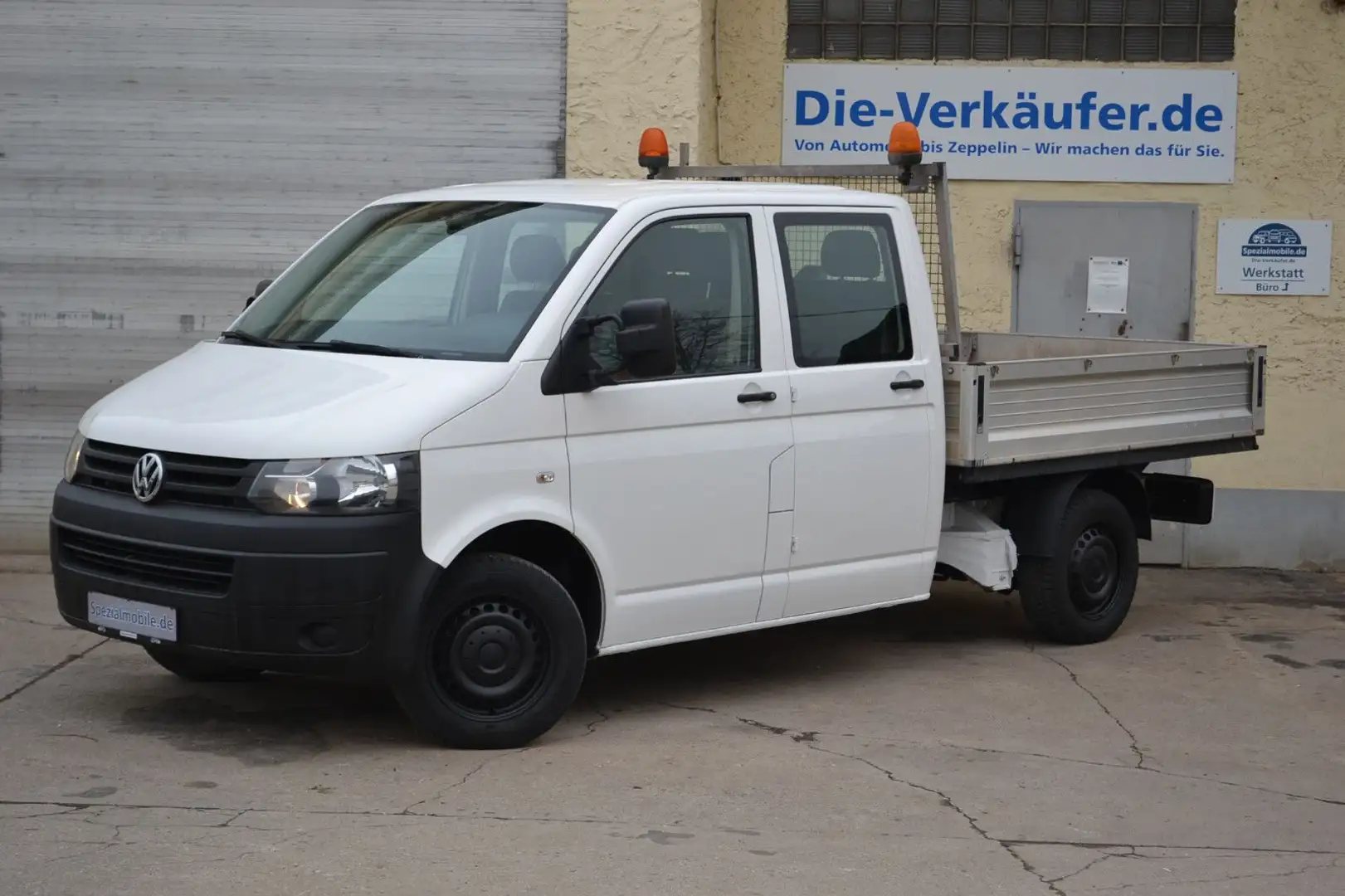 Volkswagen T5 Doppelkabine DOKA 1. Hand KLIMA 2,0TDI 6 Sitz Blanco - 1