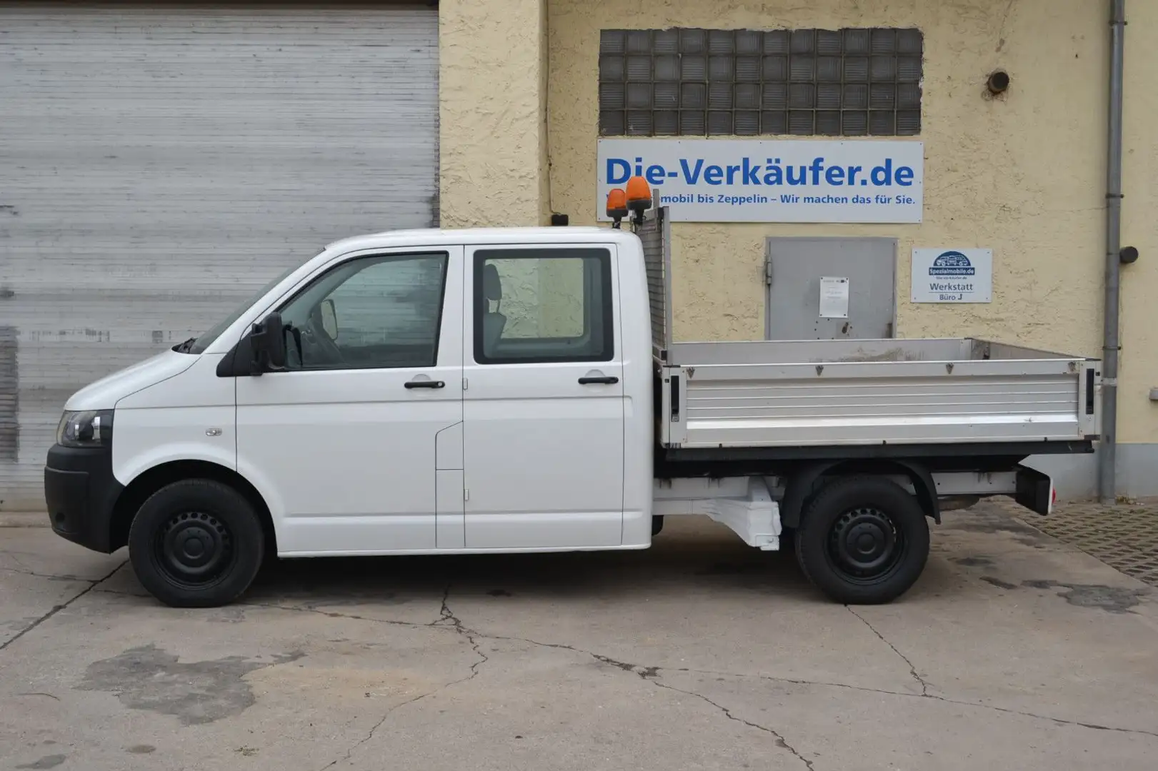 Volkswagen T5 Doppelkabine DOKA 1. Hand KLIMA 2,0TDI 6 Sitz Weiß - 2
