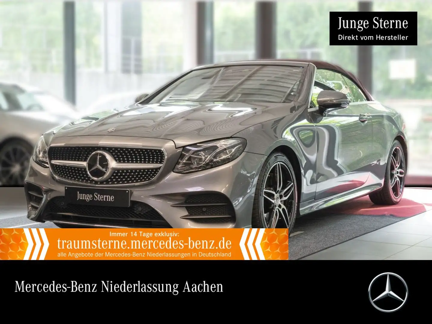 Mercedes-Benz E 220 d Cabrio AMG+MULTIBEAM+FAHRASS+KAMERA+9G Gris - 1