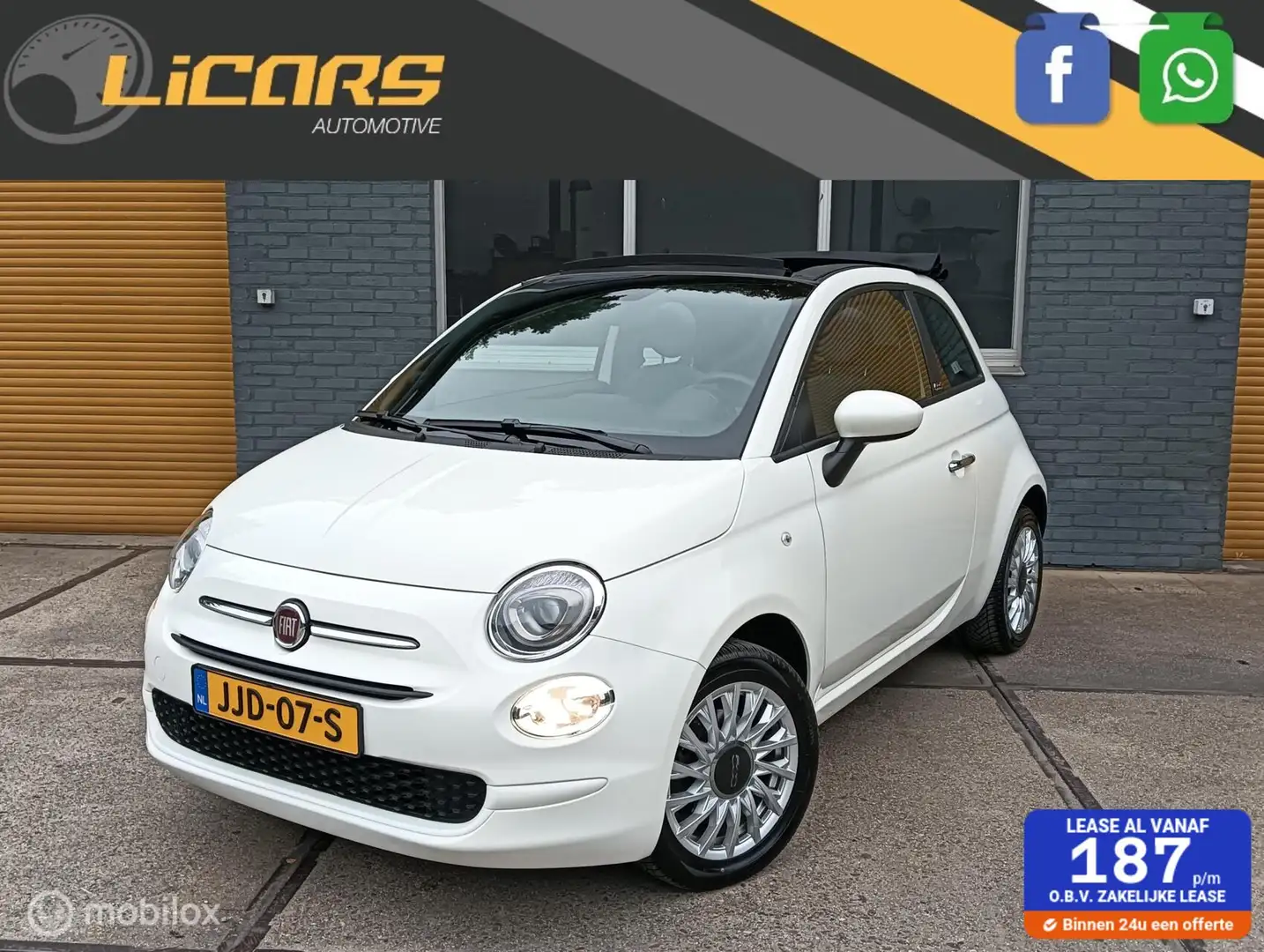 Fiat 500C 1.0 Hybrid Cruise/all season banden Wit - 1