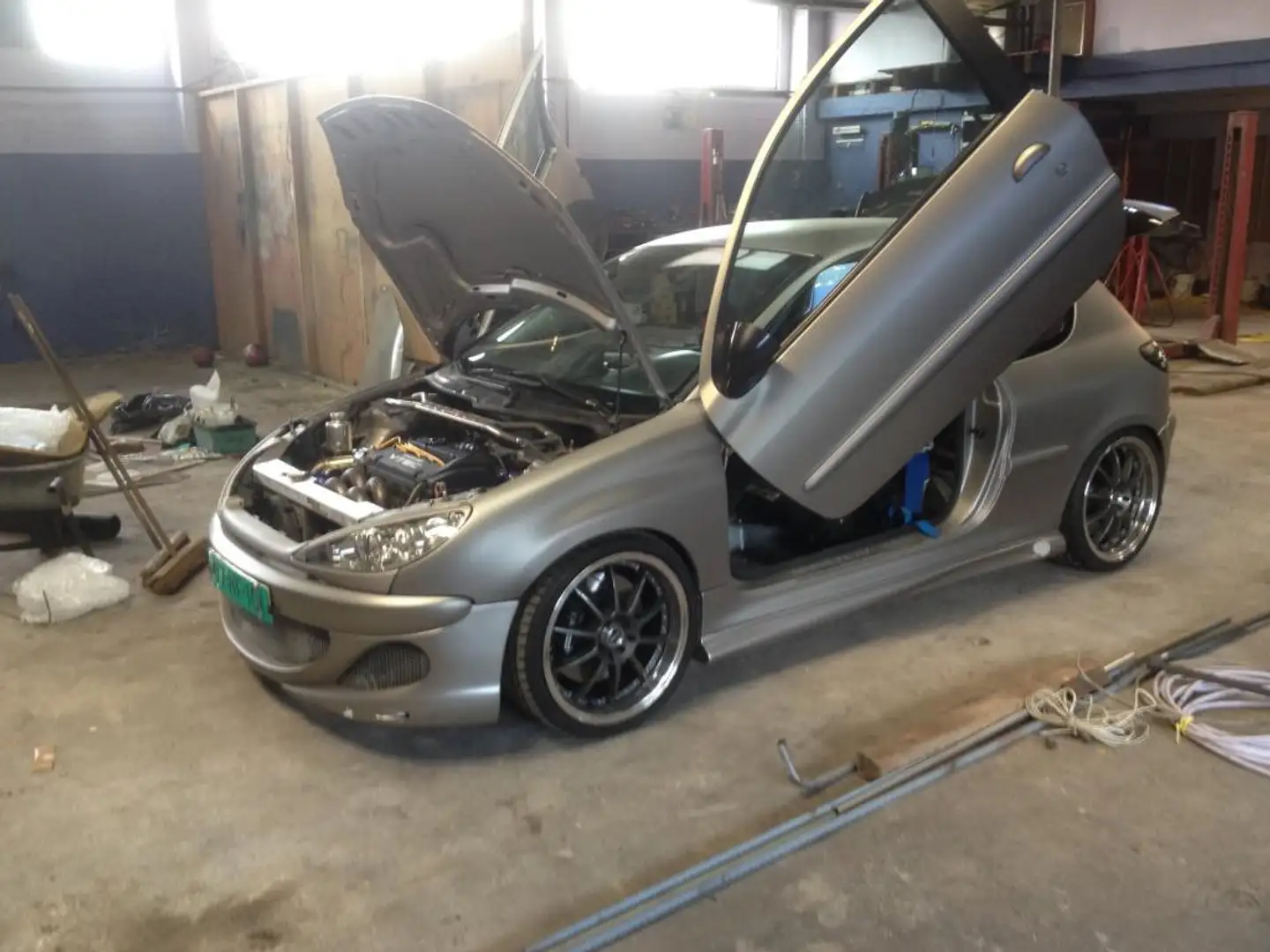Peugeot 206 Honda V-tec 2.3 Motor Turbo 300pk-Special -Circuit Grijs - 2