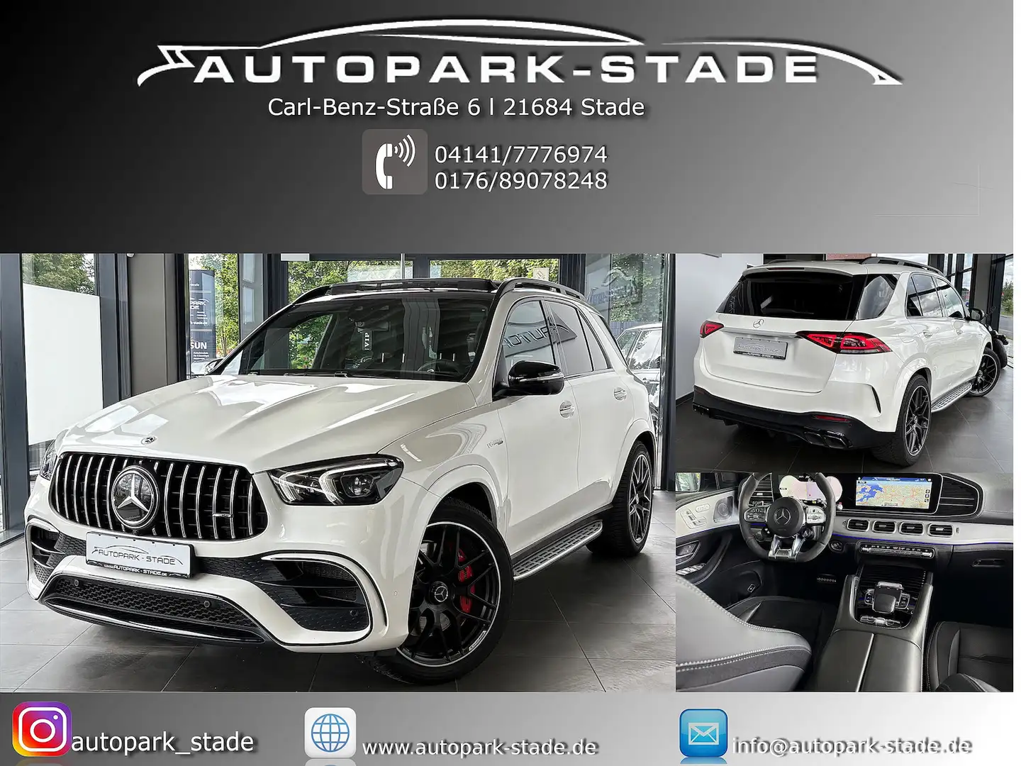 Mercedes-Benz GLE 63 AMG 4Matic+ Diamant Pano Massage 360 HUD Blanc - 1