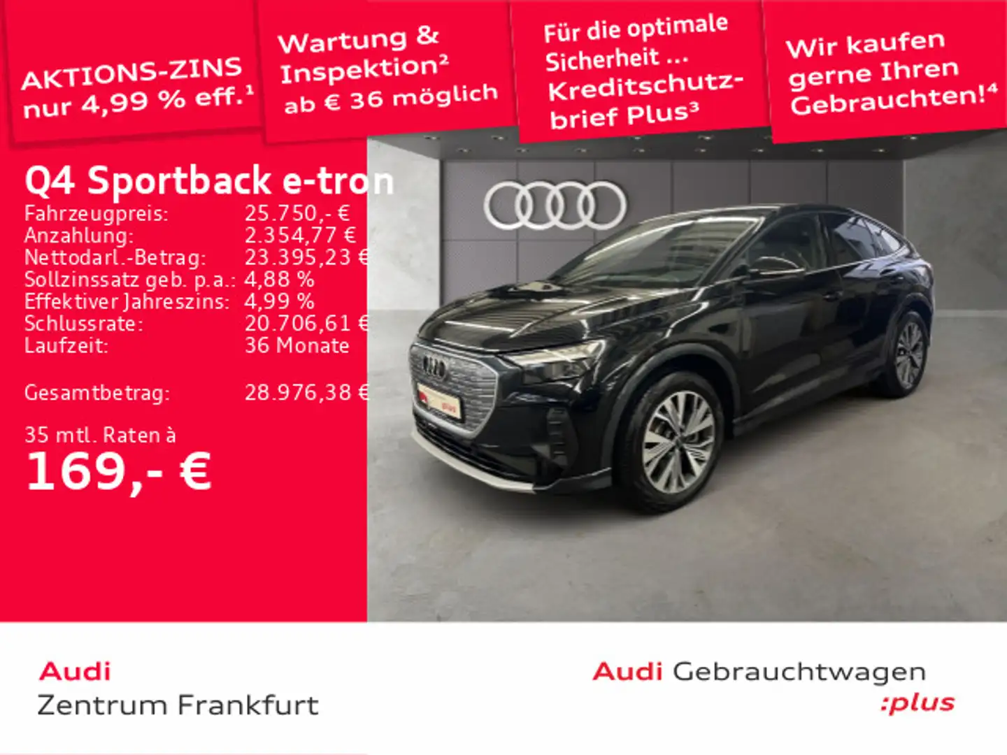 Audi Q4 e-tron Q4 Sportback 40 e-tron advanced LED Navi Tempoma Schwarz - 1