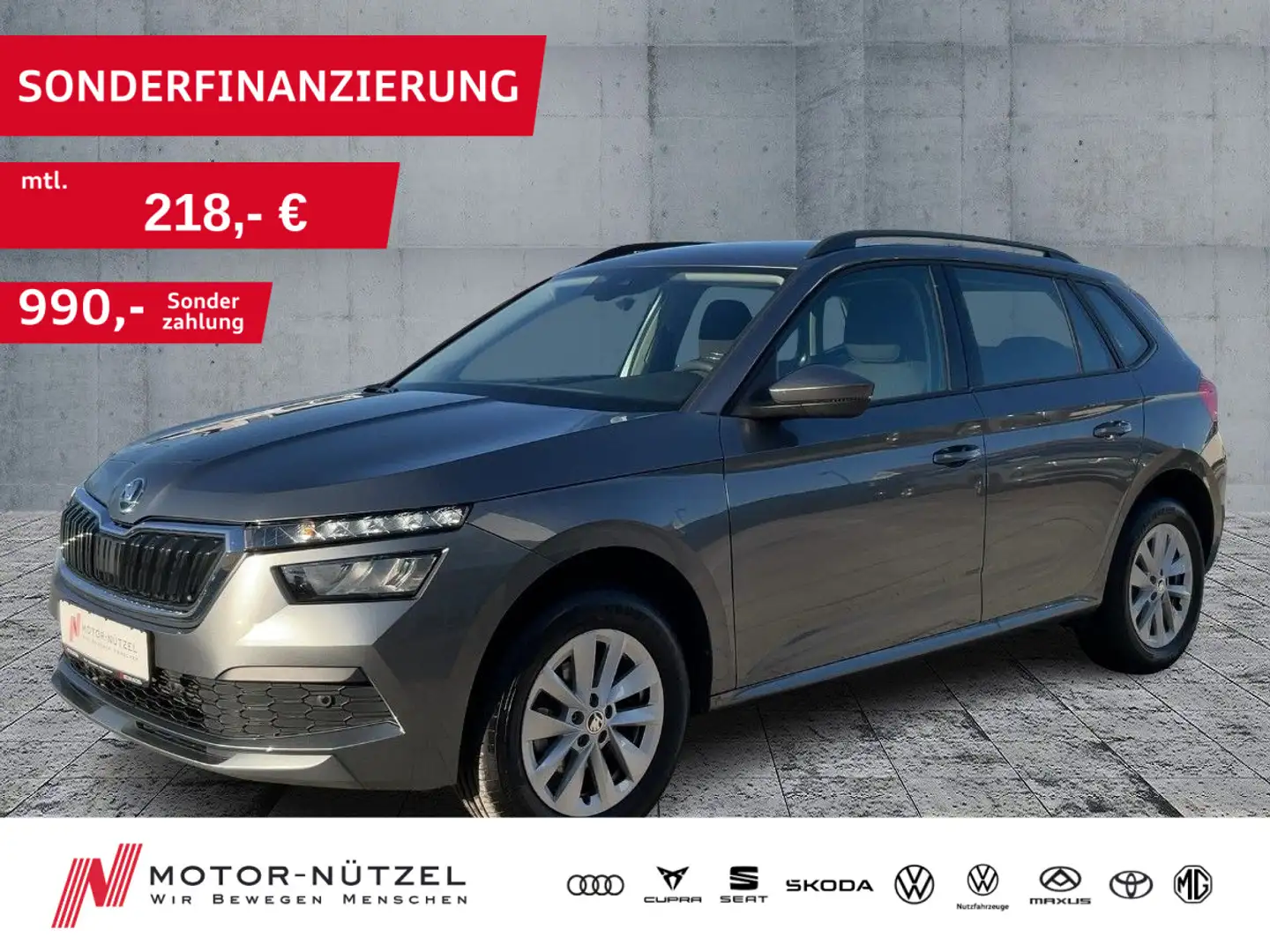 Skoda Kamiq 1.0 TSI DSG FRESH LED+APP+GRA+SHZ+PDC+RFK Gris - 1