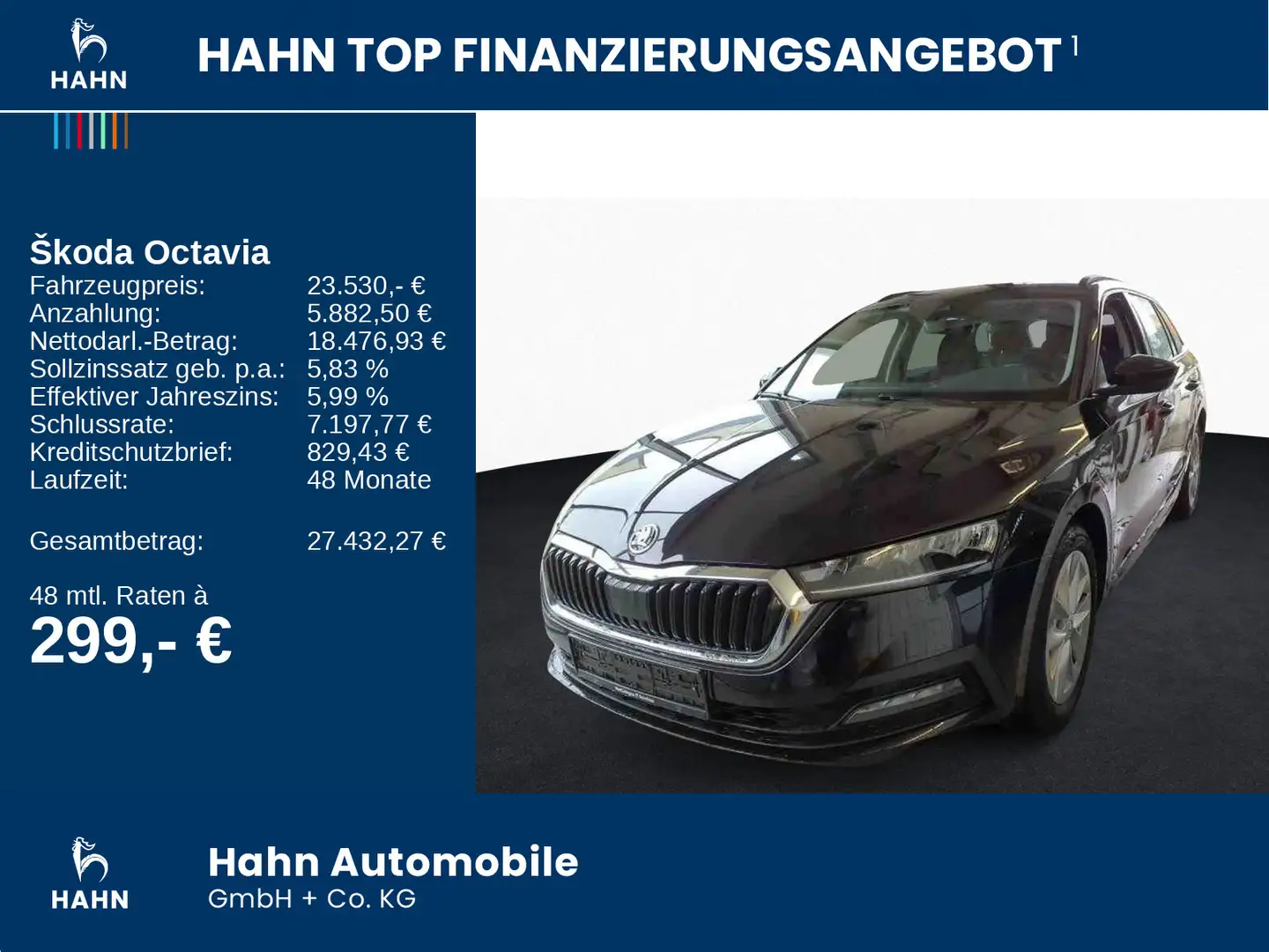 Skoda Octavia Combi 1.4TSI iV DSG Ambition Pano APP-Co Schwarz - 2