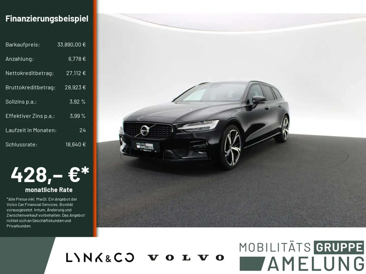 Volvo V60 B4 B DKG Plus Dark SHZ LED MEMORY KAMERA Schwarz - 1
