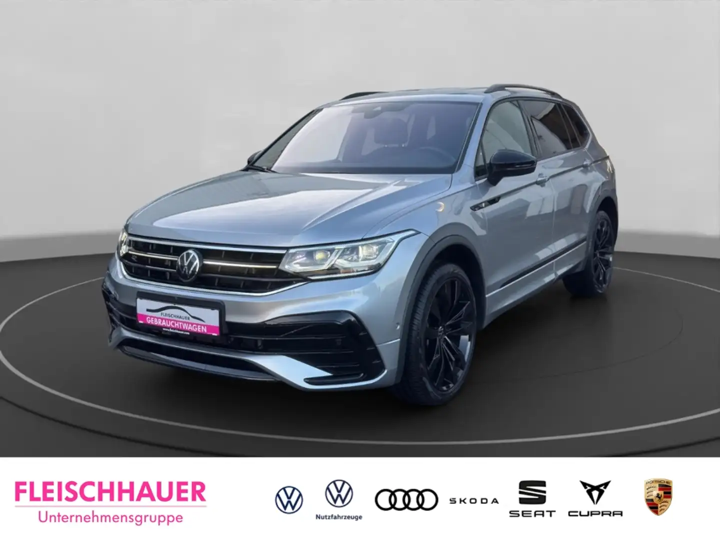 Volkswagen Tiguan Allspace 2,0TDI R-Line 4Motion Leder+Navi+CarPlay+Matrix Silber - 1