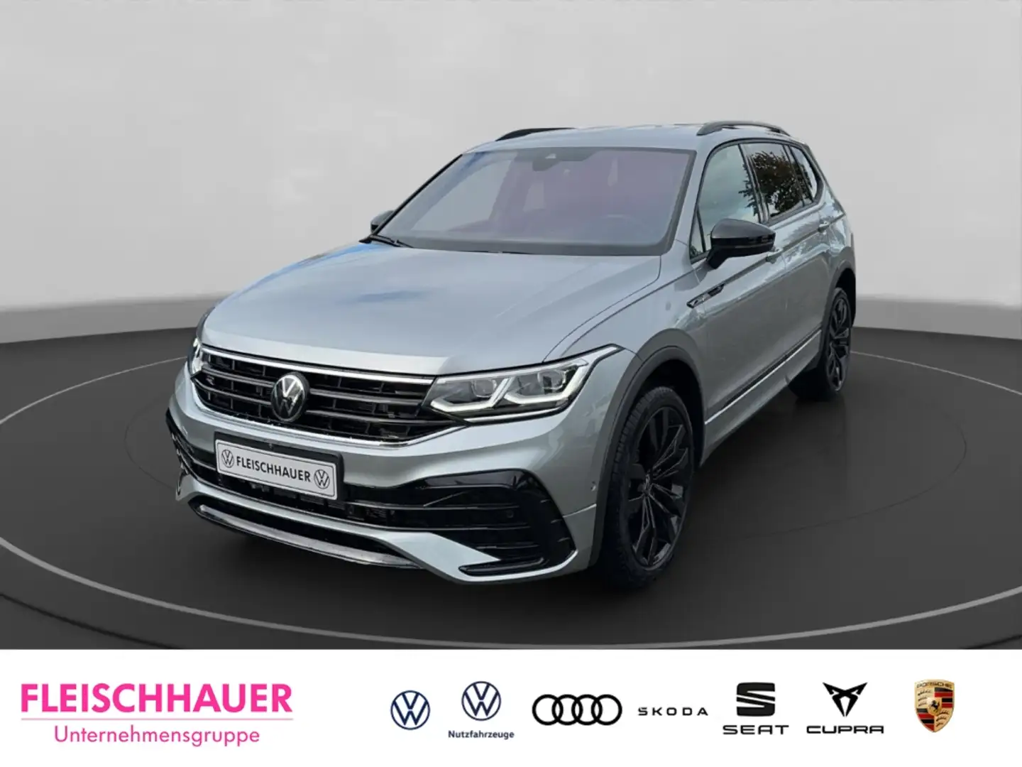 Volkswagen Tiguan Allspace 2,0TDI R-Line 4Motion Leder+Navi+CarPlay+Matrix Silber - 1
