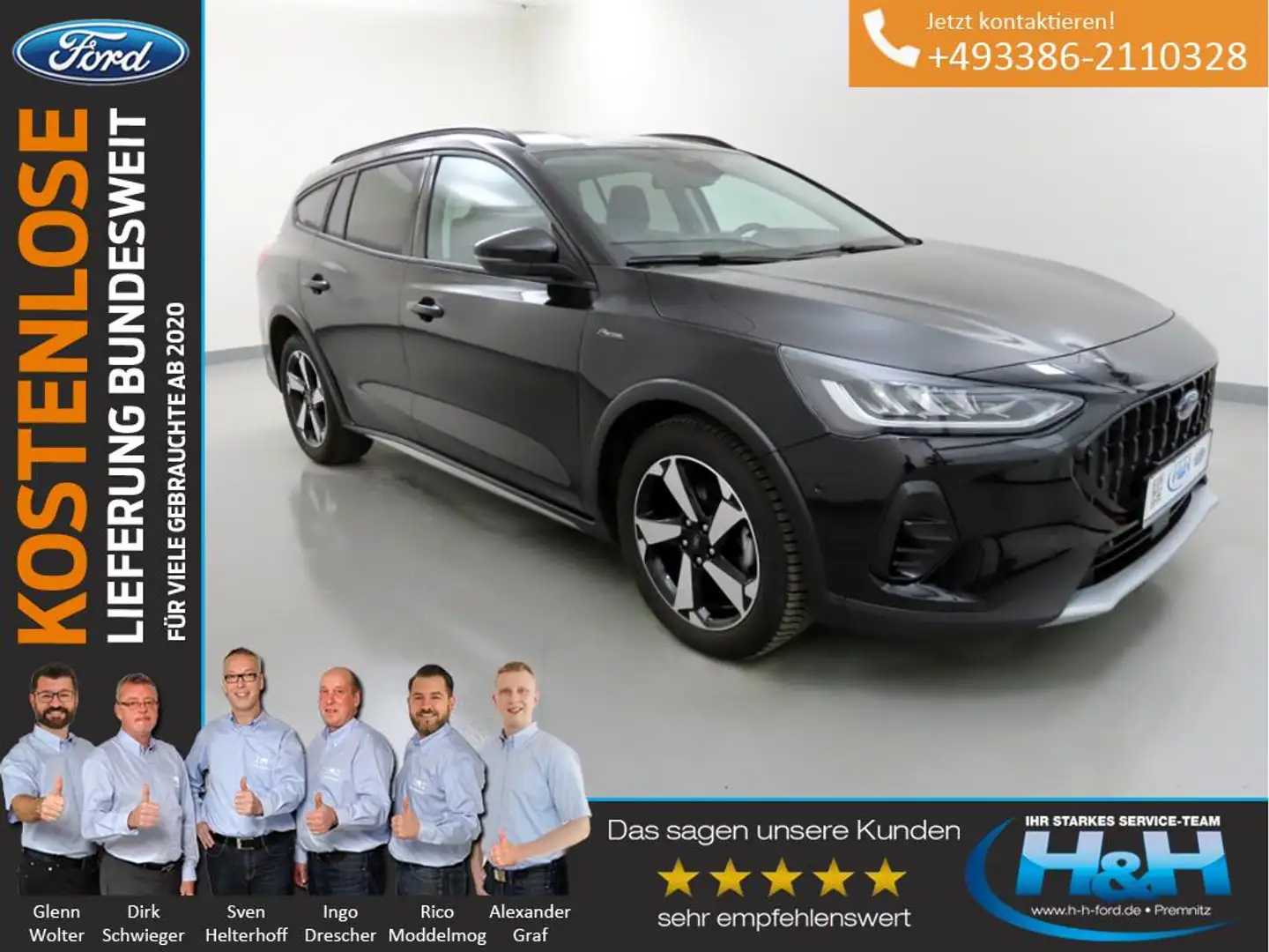 Ford Focus Turnier 1.5 Ecoblue Aut. Active LED+iACC Schwarz - 1