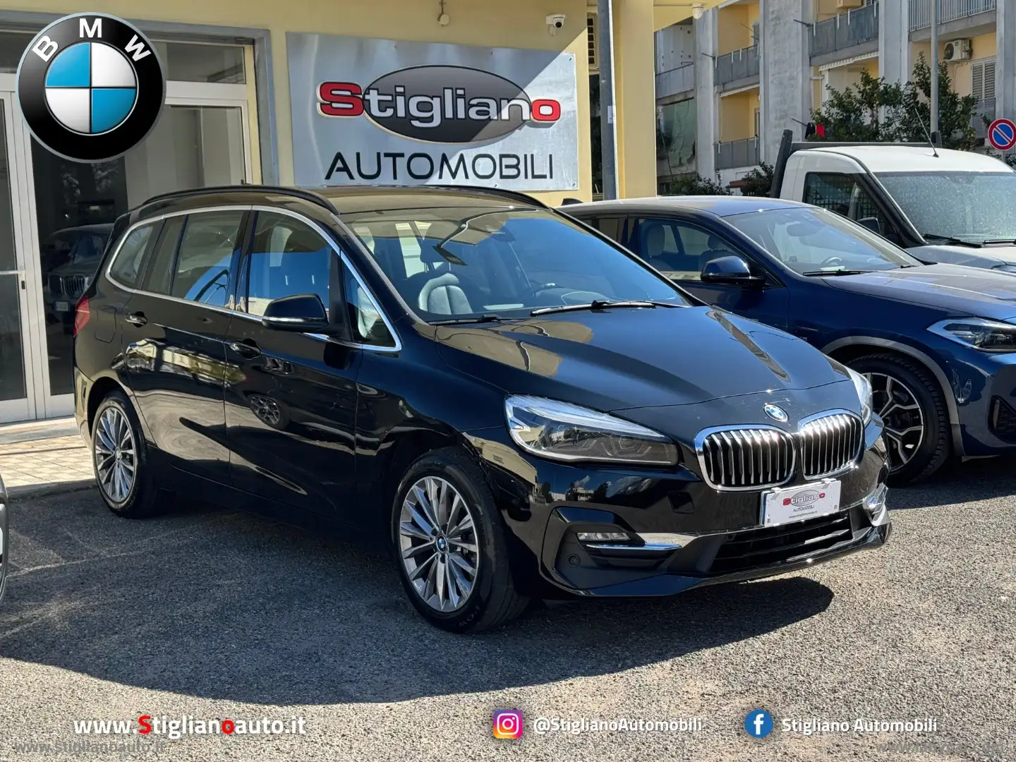 BMW 218 218d Drive Gran Tourer Luxury 7 POSTI PELLE Negro - 1