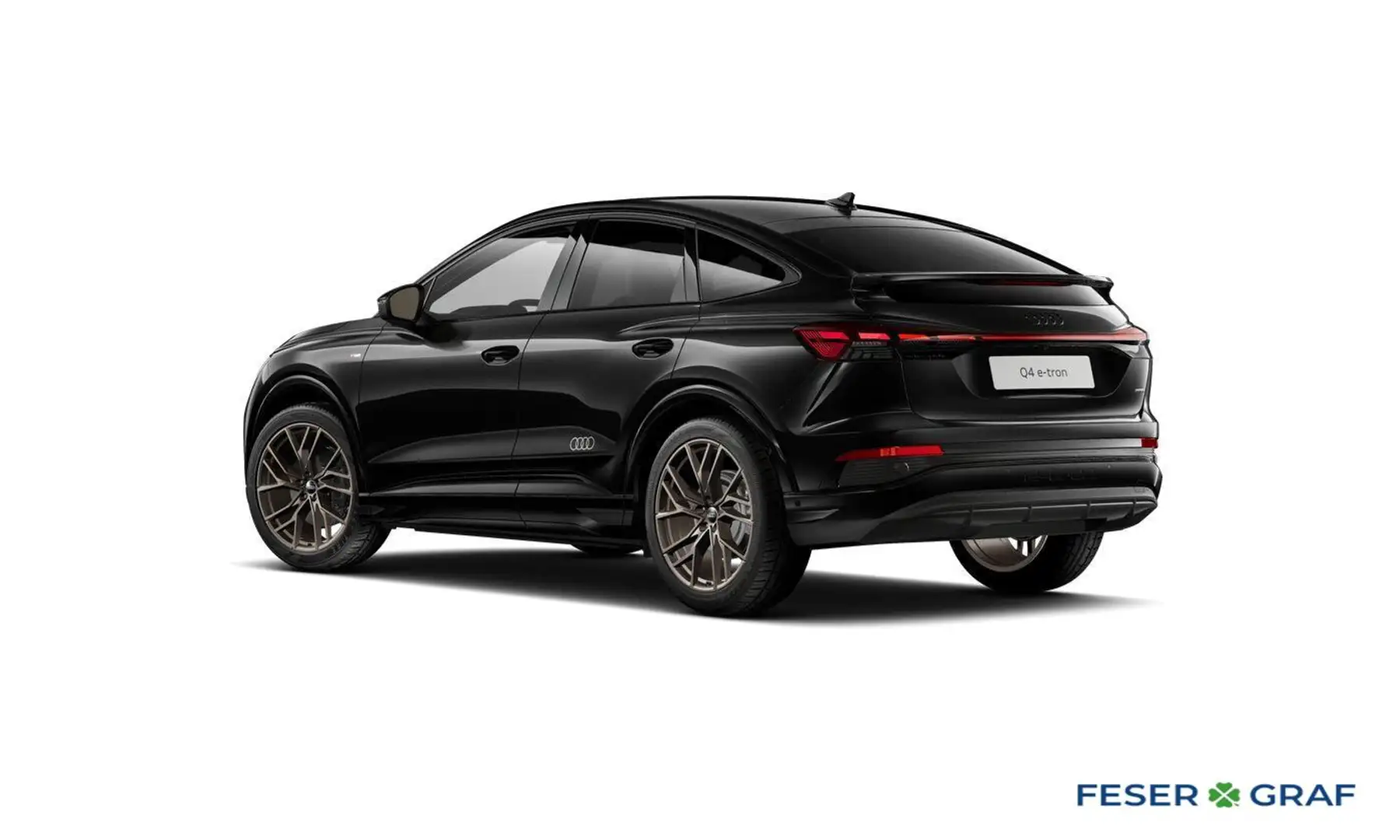Audi Q4 e-tron Sportback e-tron 55 qu S line edition Matrix-ACC- Schwarz - 2