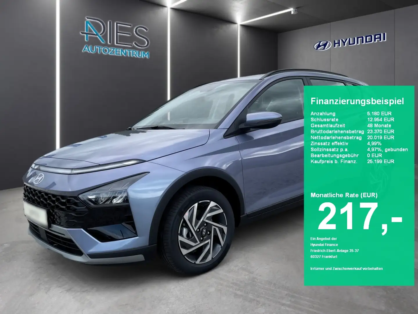 Hyundai BAYON 1.0 Trend. KlimaA*LED*Navi*SHZ*SoundSys*LM Blau - 1