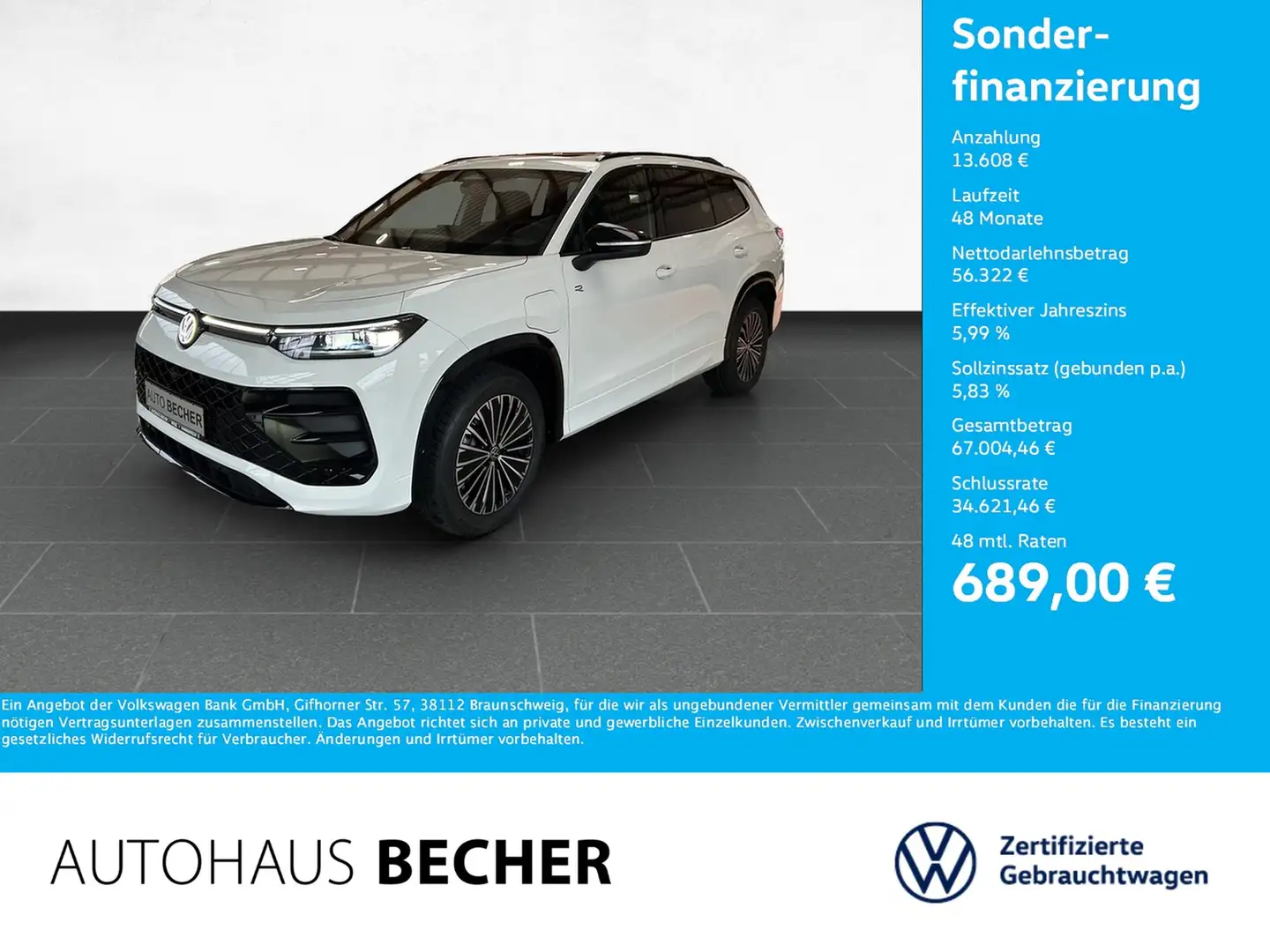 Volkswagen Tayron R-Line 1.5 eHybrid DSG /AHK/Matrix/Pano Weiß - 1