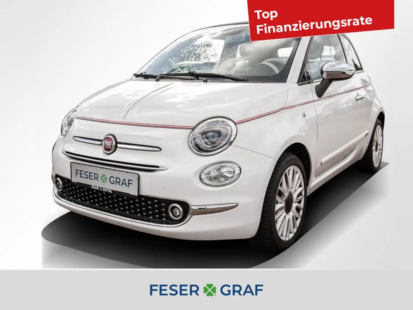 Fiat 500C 1.2 DolceVita Aut. Klima/Sitzh/DAB/CarPlay Weiß - 1