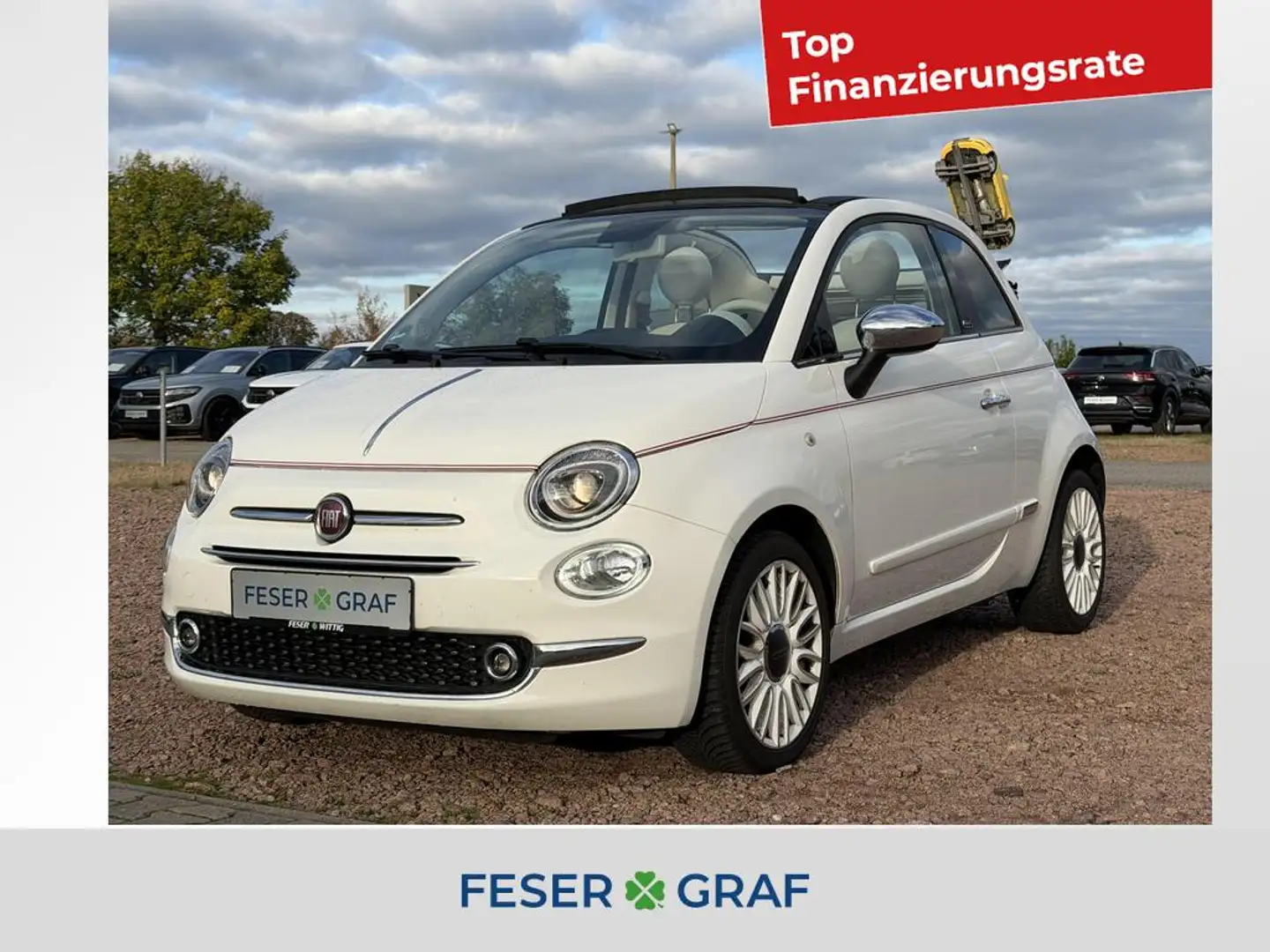 Fiat 500C 1.2 DolceVita Aut. Klima/Sitzh/DAB/CarPlay Blanc - 1