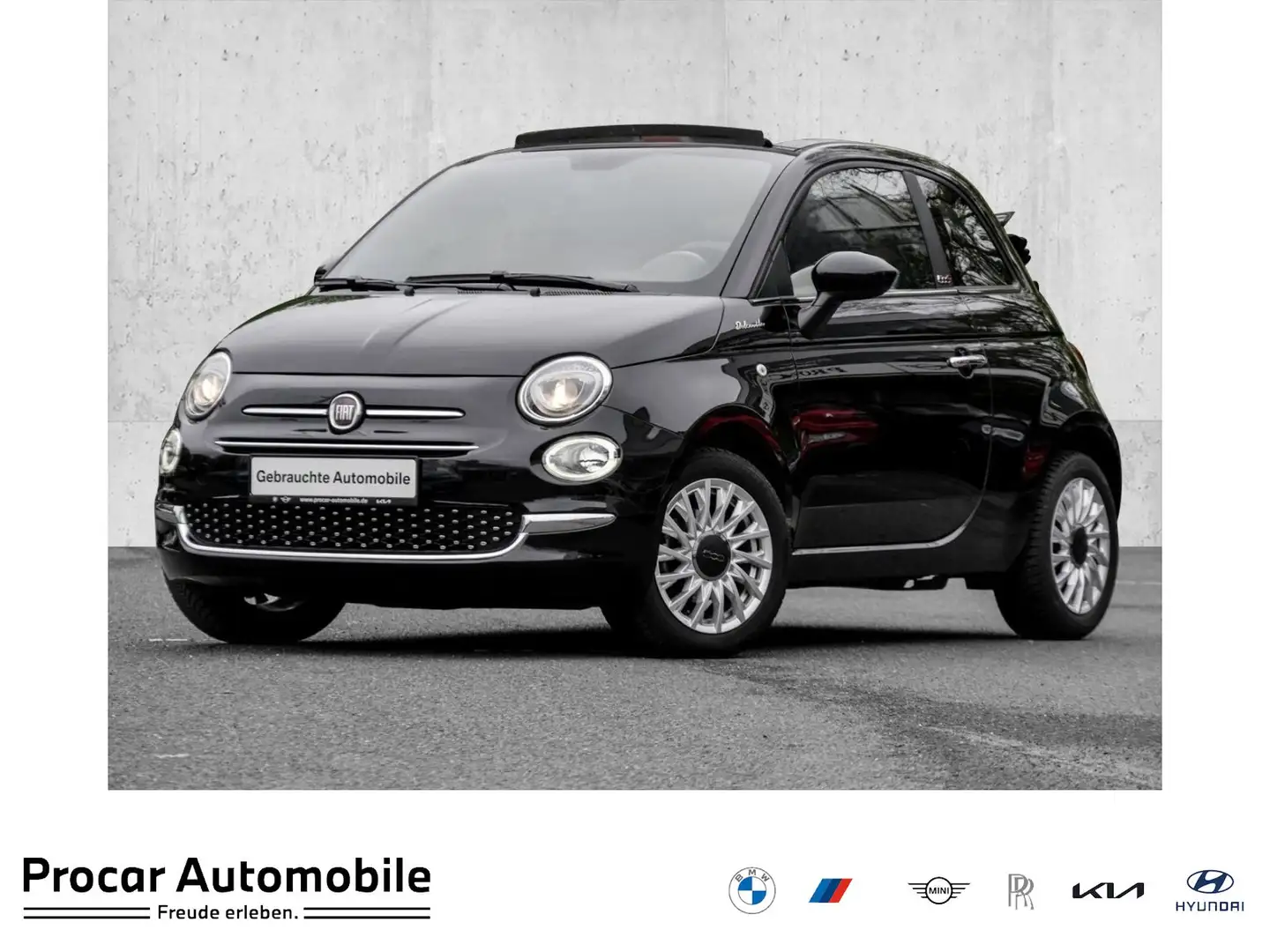 Fiat 500C HYBRID GSE+DOLCE VITA+NAVI+15" Чорний - 1