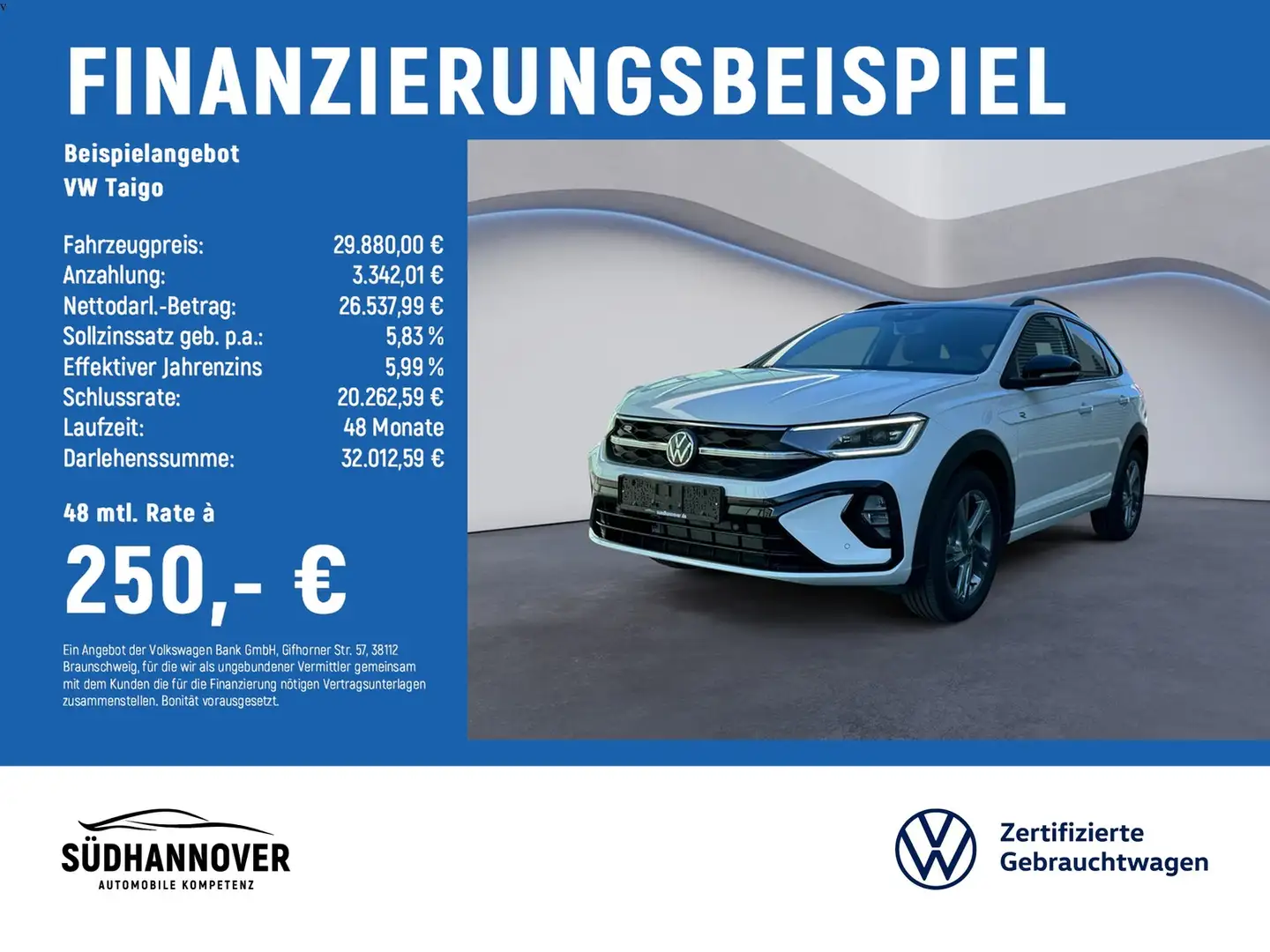 Volkswagen Taigo R-Line 1.5 TSI DSG AHK+NAVI+KAMERA Weiß - 2
