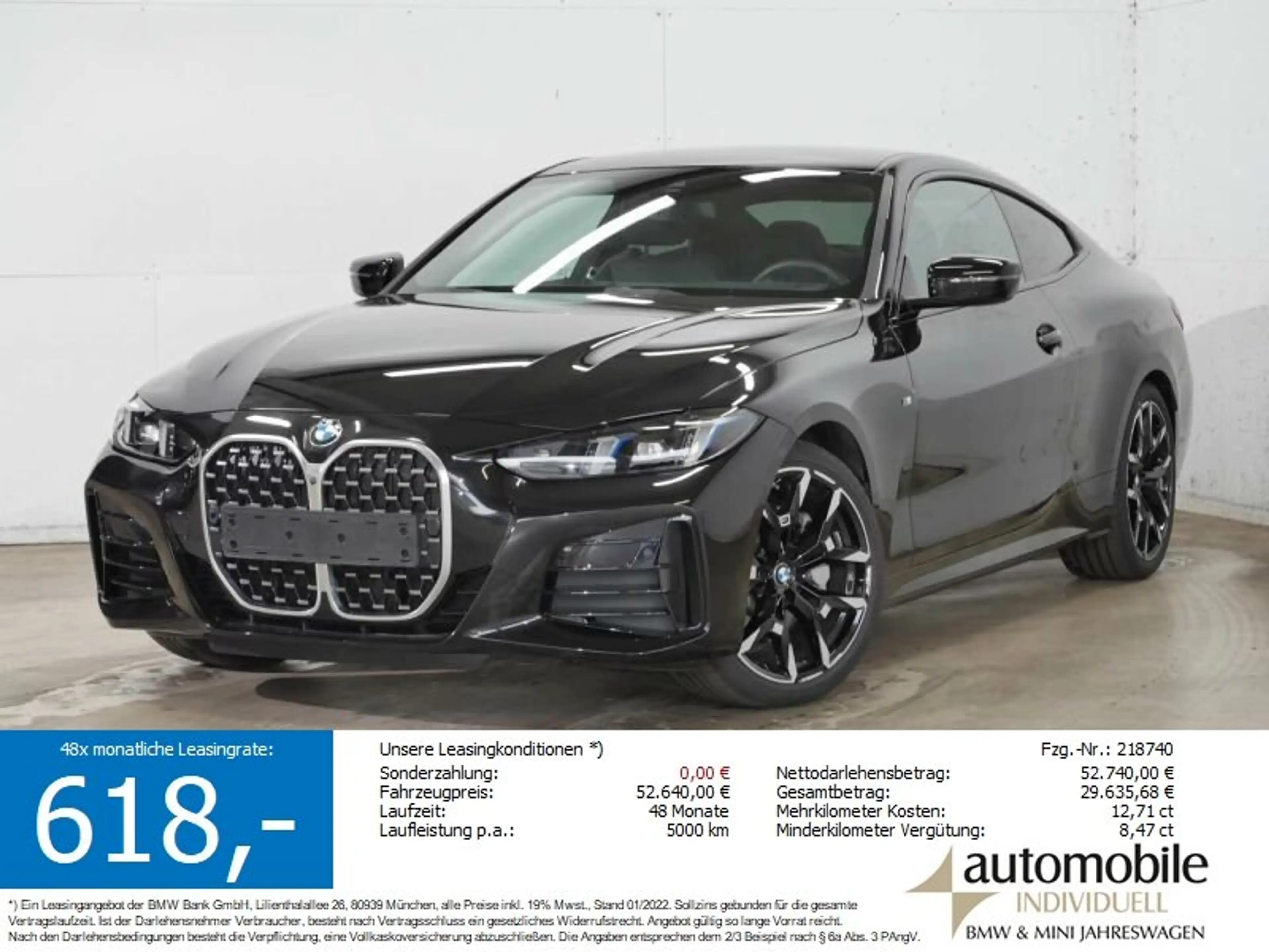 BMW 430 d xDr. Coupé M Sport H&K HuD 19Zoll Park+ AHK