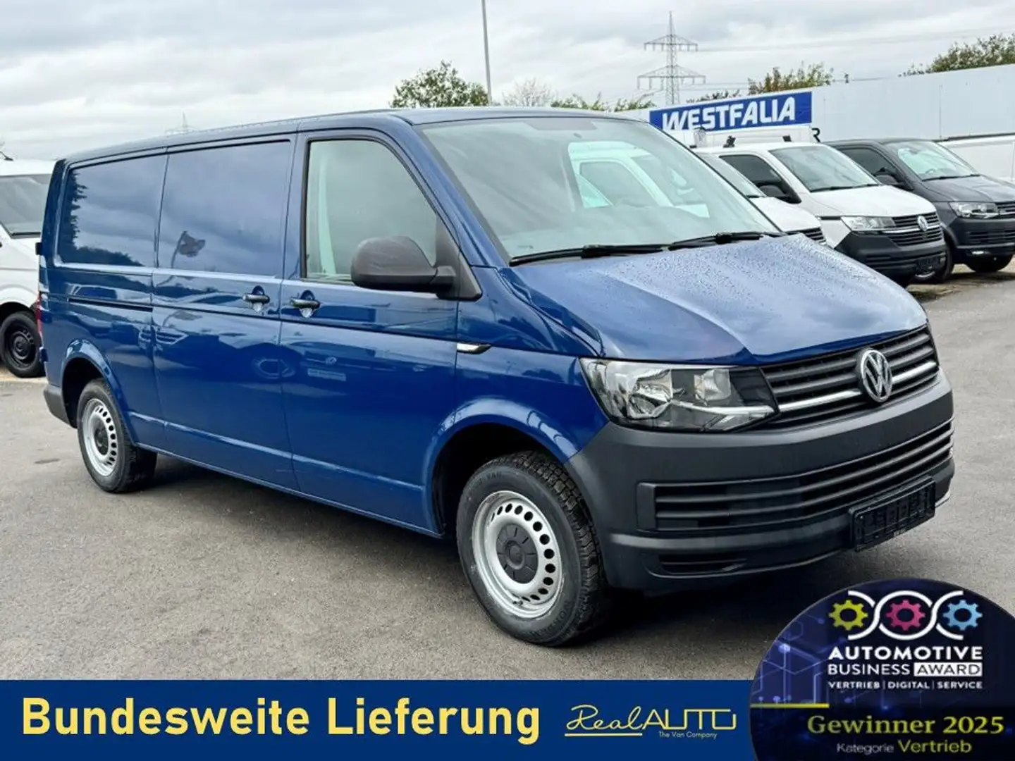 Volkswagen T6 Transporter Kasten TDI LR AHK*Tempo*Sitzh*PDC Blau - 1