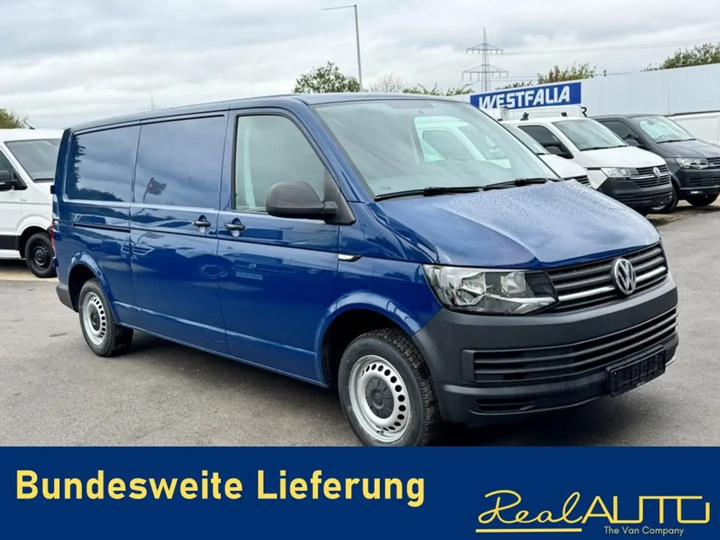 Volkswagen T6 Transporter Kasten TDI LR AHK*Tempo*Sitzh*PDC Blauw - 1