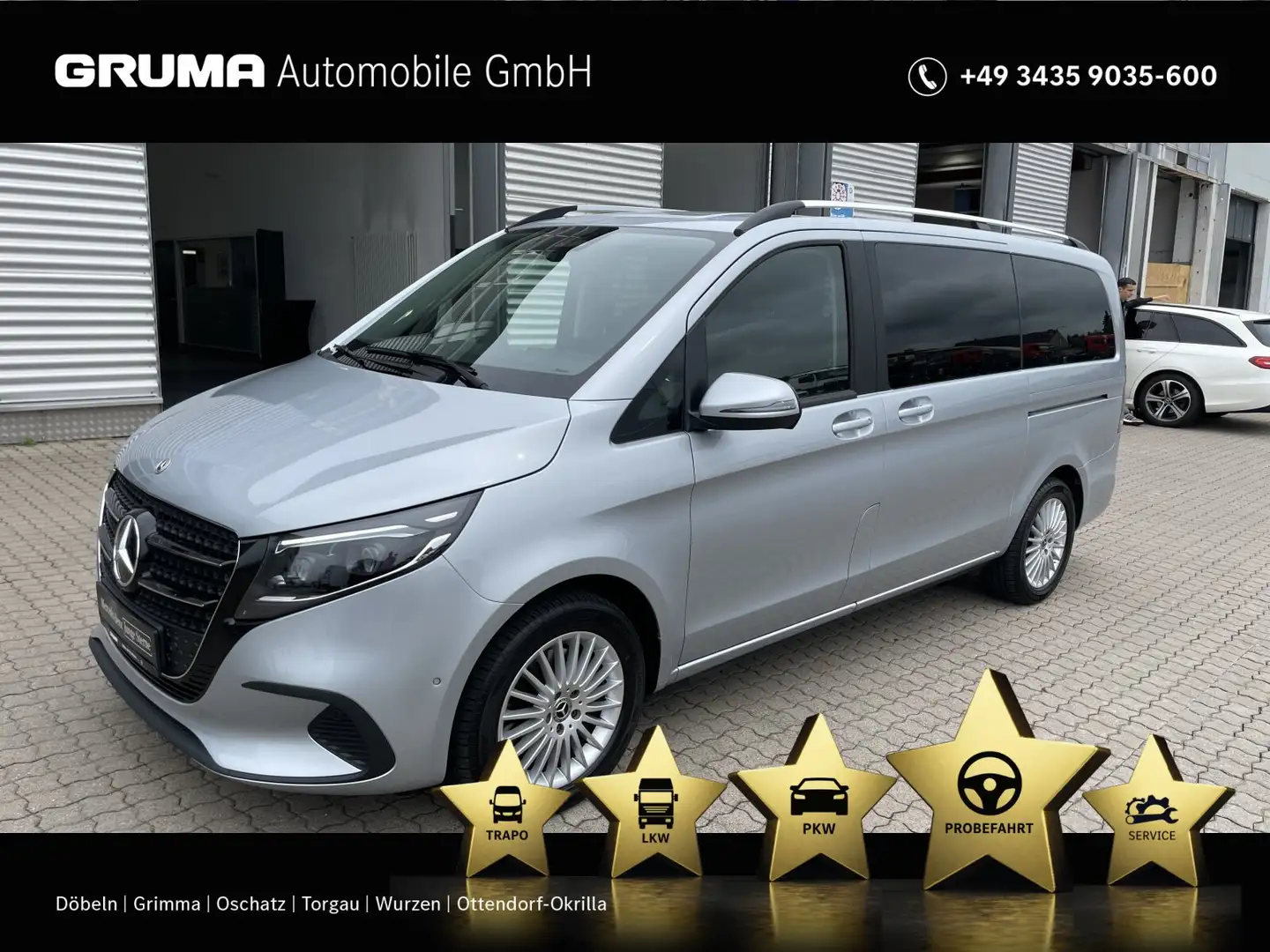 Mercedes-Benz V 220 V 220 d STYLE L STANDHZG+AHZV+DISTR+TOTW+SPUR Navi Silber - 1