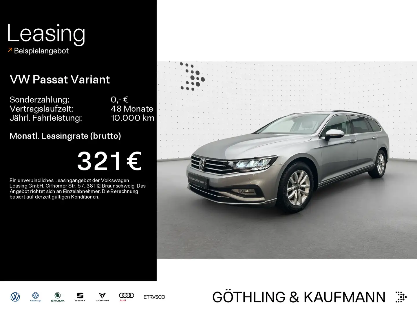 Volkswagen Passat Variant Business 1.5 TSI DSG*NAVI*AHK*SHZ Silber - 1