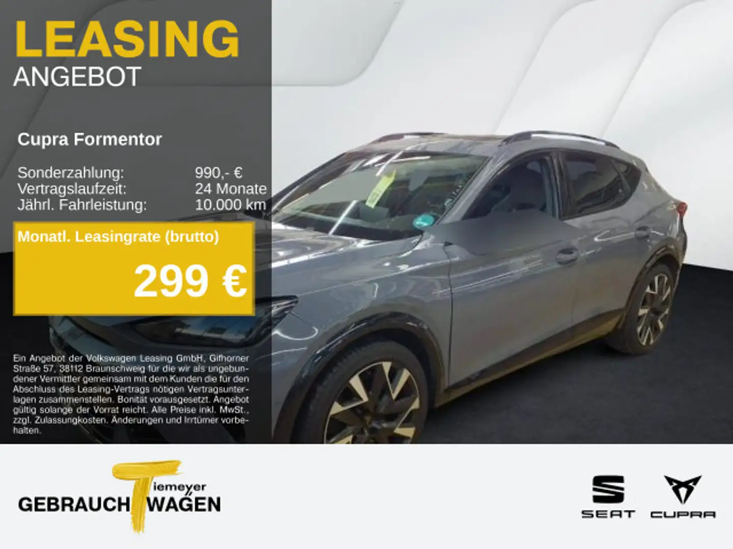 CUPRA Formentor 2.0 TSI VZ LM19 PANO AHK MATRIX SENNHE Grau - 1