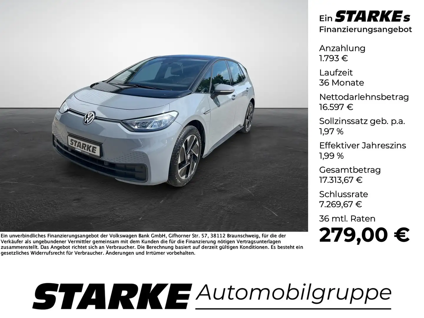 Volkswagen ID.3 Pure Performance Gris - 1