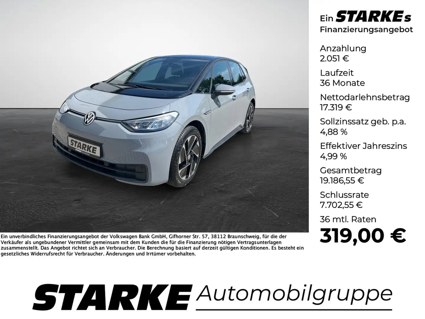 Volkswagen ID.3 Pure Performance Gris - 1