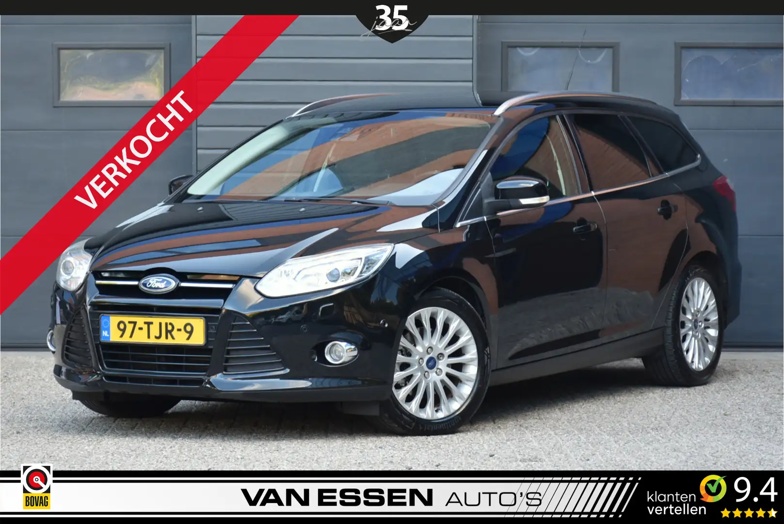 Ford Focus Wagon 1.6 EcoBoost Titanium Leder Stoelverw. Elek. Zwart - 1