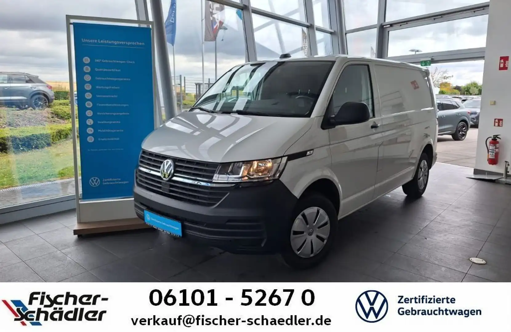 Volkswagen T6 Transporter T6.1*2.0TDI*DSG*Navi*RearView*SitzHz*PDC* Weiß - 1