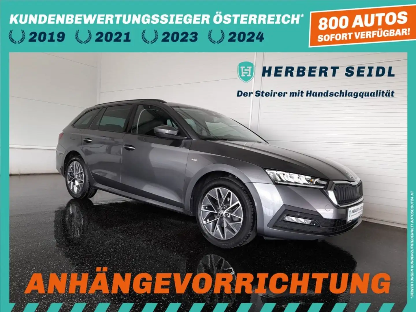 Skoda Octavia Combi TOUR 2,0 TDI DSG *VOLL-LED MIT DYN BLINKER / 17 ZOLL / NAVI / AHV / 3-ZONEN KLIMA / KEYLESS / SHZG VO&HI* Grau - 1