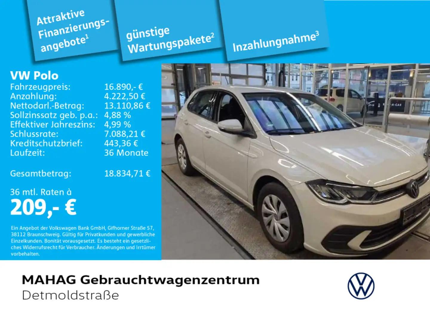 Volkswagen Polo VI 1.0 TSI Life LED ParkPilot DigitalCockpi Grau - 1