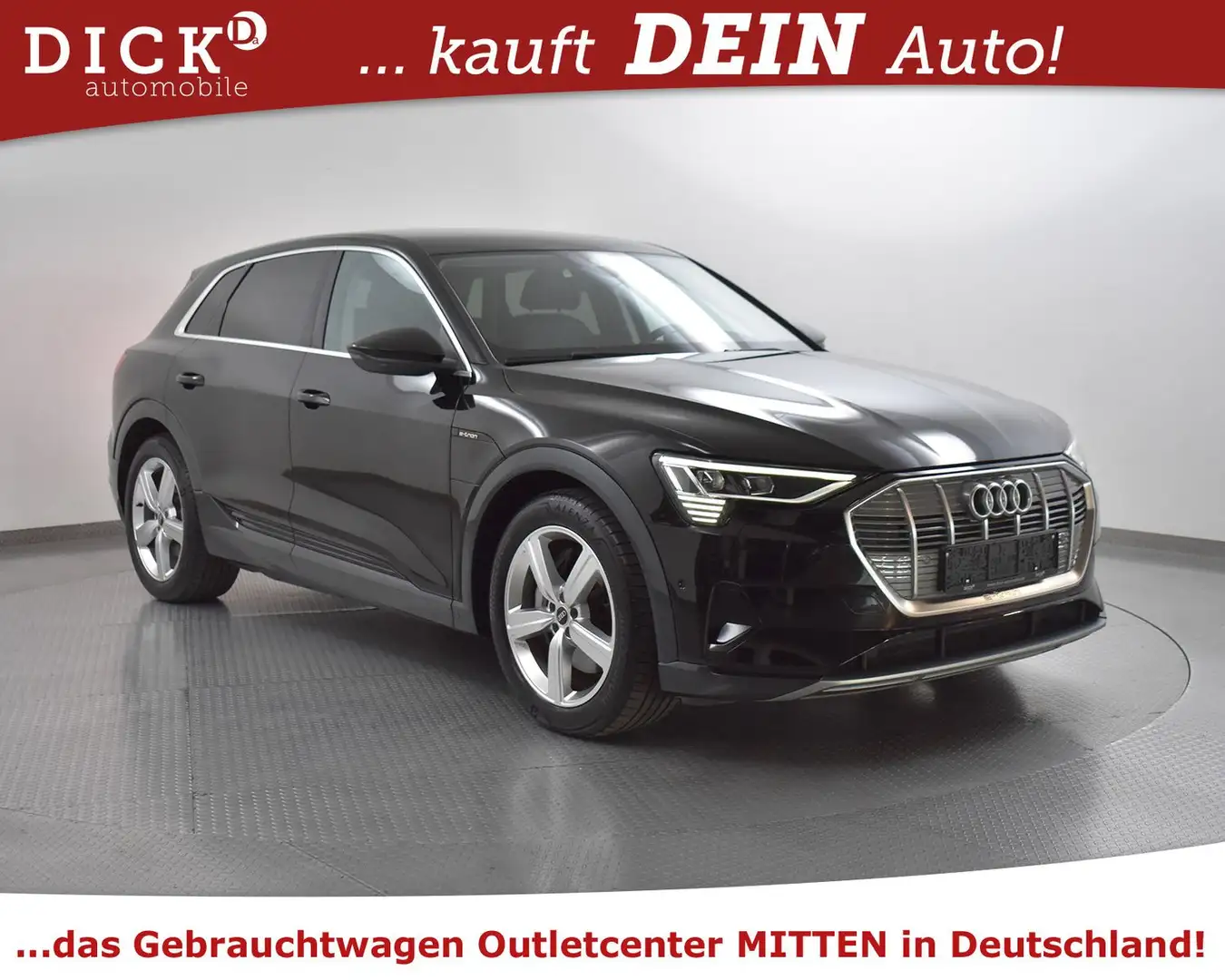 Audi e-tron 55 Quat Advan LEDER+MATR+NAVI+SHZ+KAM+ACC Schwarz - 1