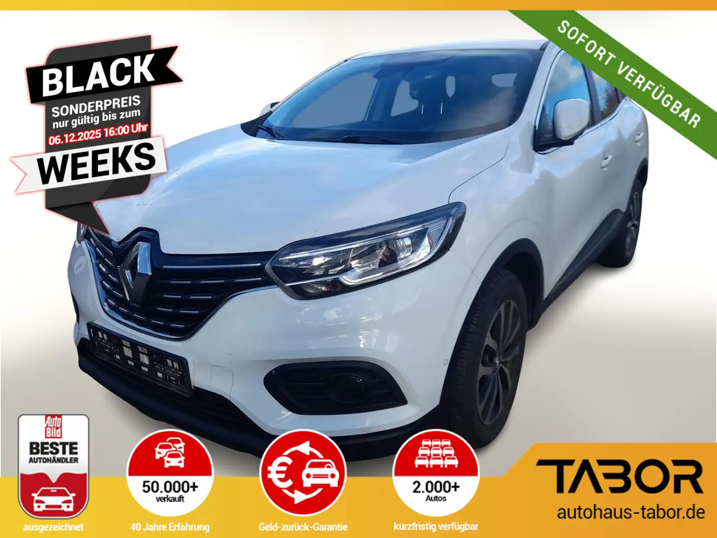 Renault Kadjar dCi 115 EDC Equilibre Nav PDC Kam LM17Z Weiß - 1