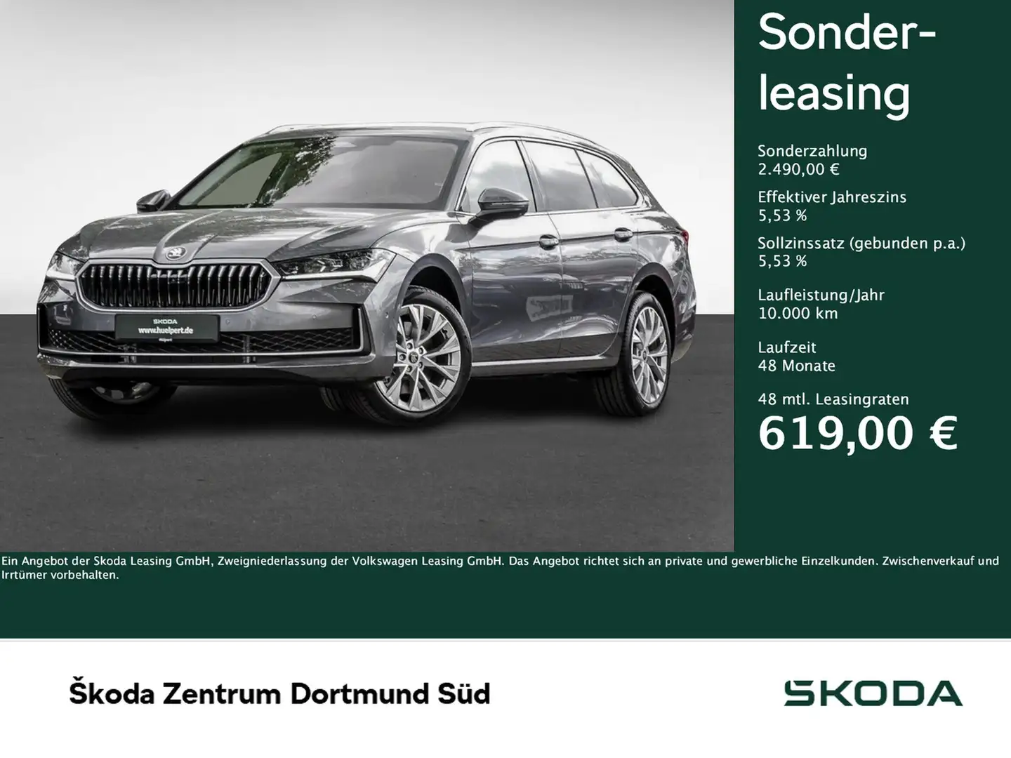 Skoda Superb Combi 2.0TDI DSG 4x4 Selection AHK HuD ACC NAV ... Grau - 1