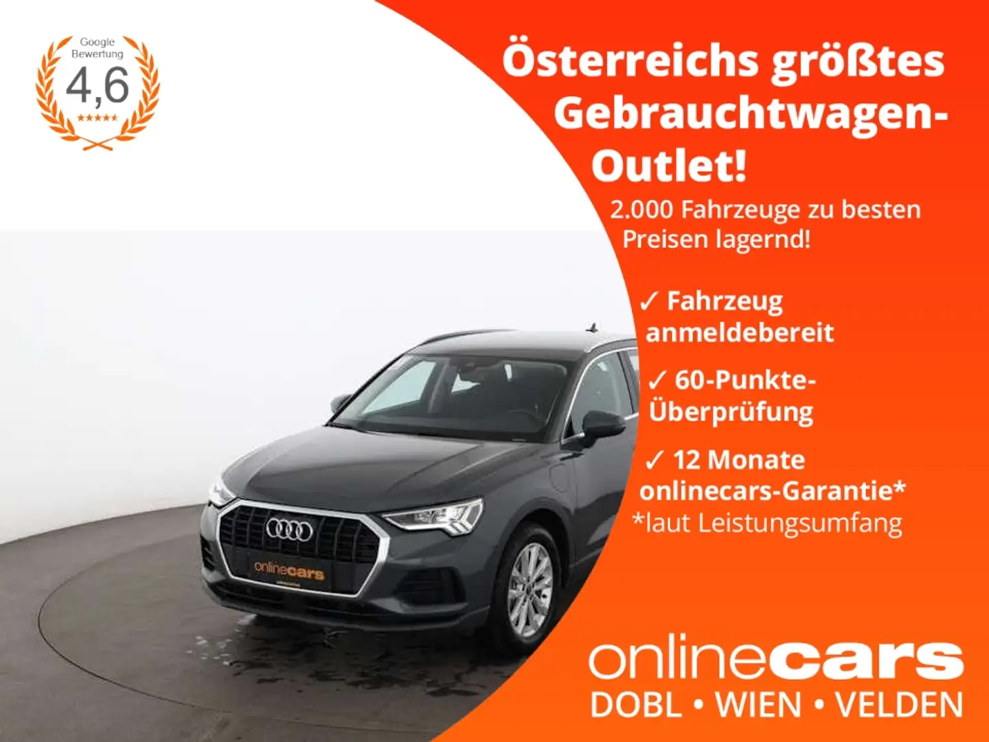 Audi Q3 45 TFSI e Aut LED AHK NAVI R-CAM DIGITAL-TACHO Grau - 1