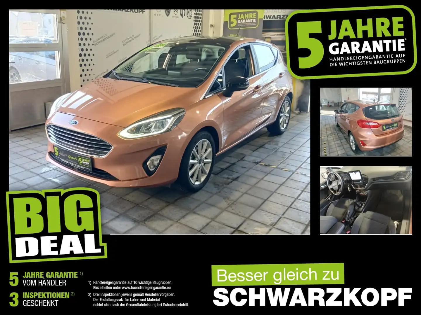 Ford Fiesta 1.0 EcoBoost Parkpilot,Sitzheizung Braun - 1