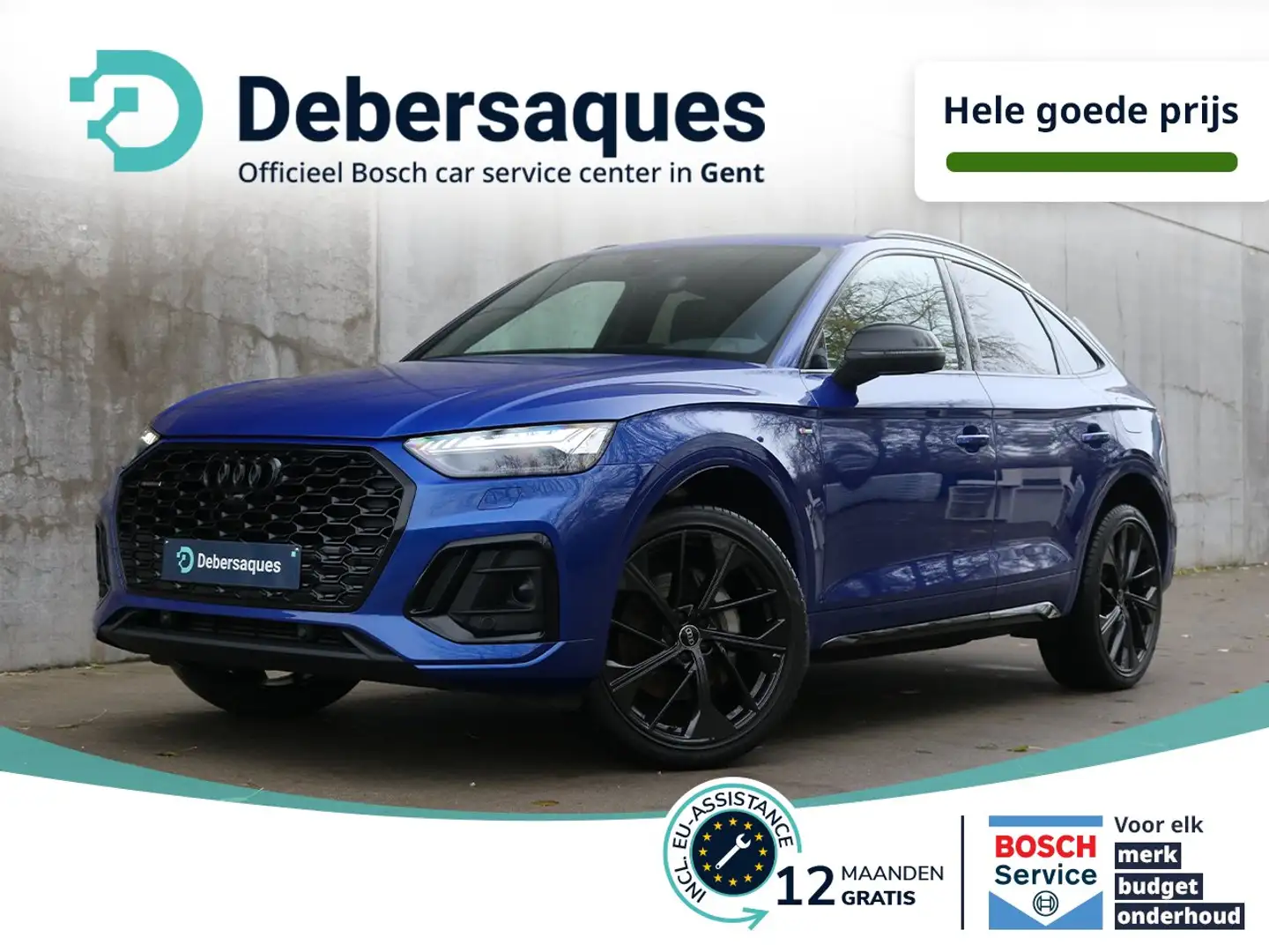 Audi Q5 Q5 55 TFSIe Sportback quattro S tronic S line PANO Blauw - 1