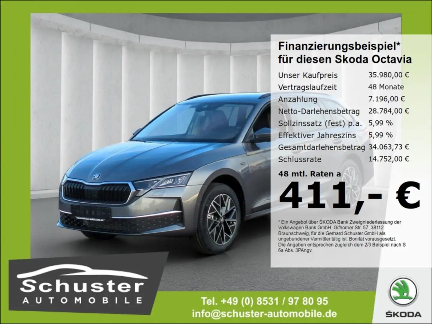 Skoda Octavia Combi TOUR TDI*DSG AHK 360°Ka Matrix-LED Grau - 1