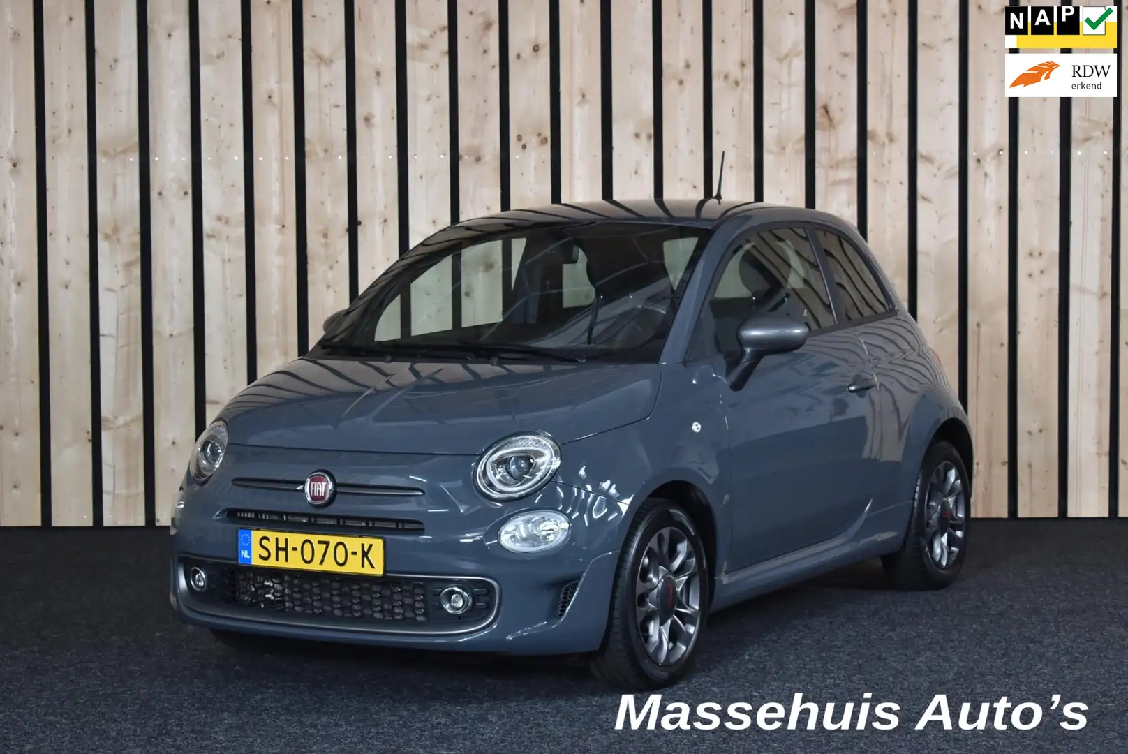 Fiat 500 0.9 TwinAir Turbo Sport 50dkm airco cruise 2e eig. Grau - 1