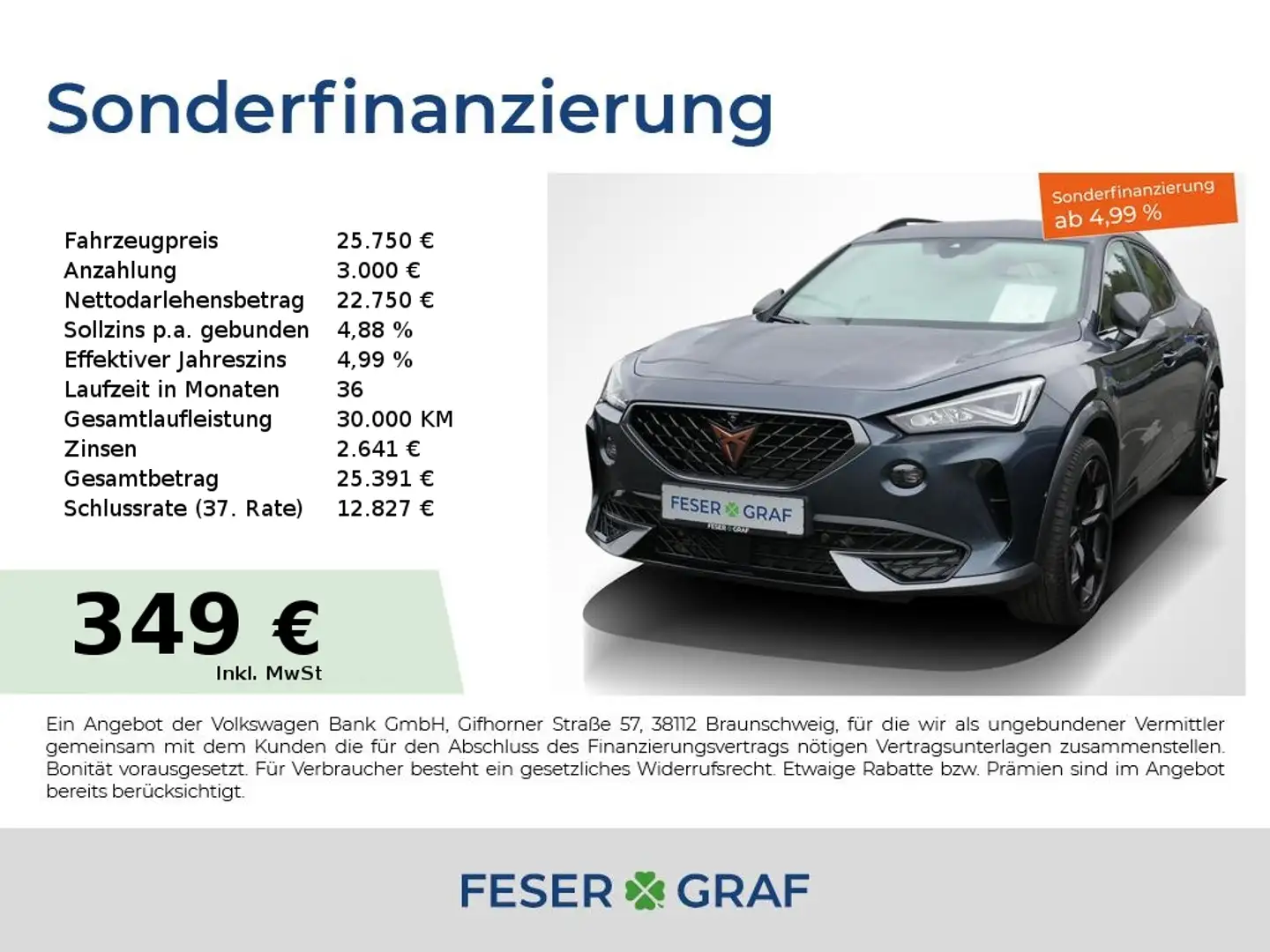 CUPRA Formentor VZ 1.4 TSI eHybrid AHK KAMERA LED NAVI Gris - 1