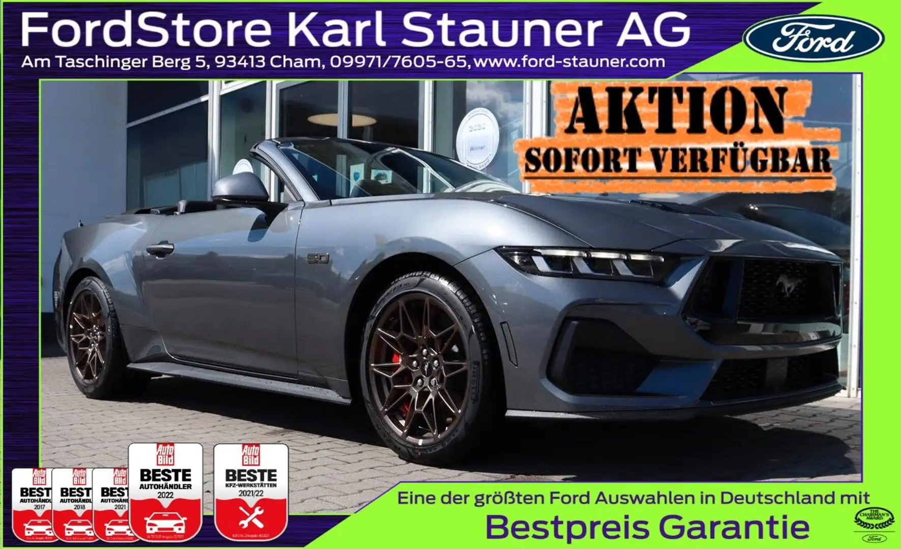 Ford Mustang GT Convertible MagneRide 4,99%FIN BRONZE Grau - 1
