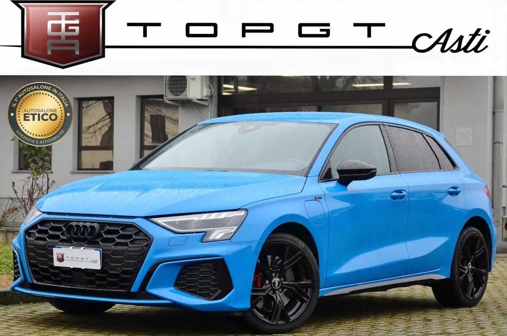 Audi A3 SPB 45 1.4 tfsi-e S line Black Pack 245cv s-tronic Bleu - 1