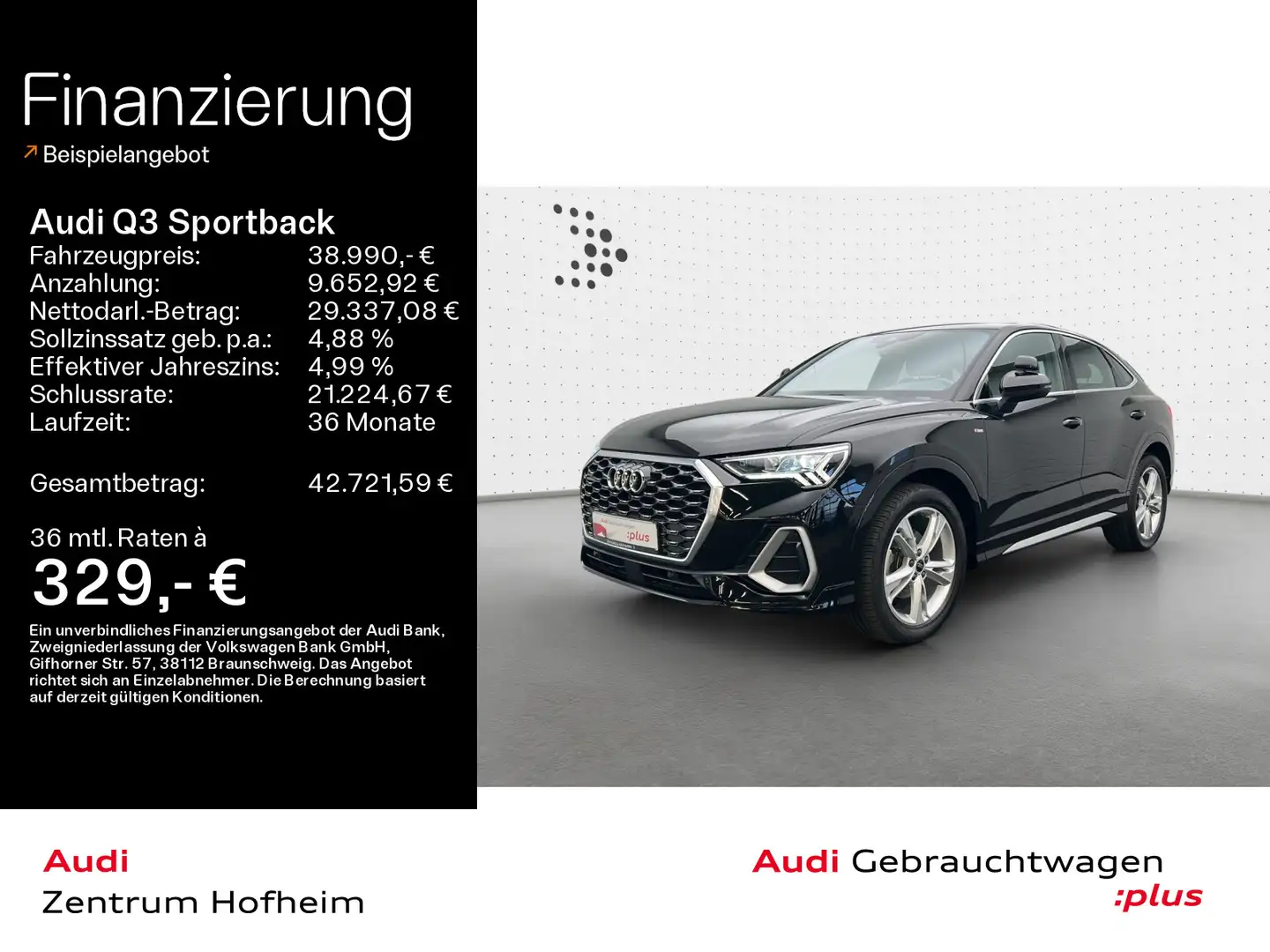Audi Q3 35 TDI qu S line S tro*LED*Virtual* Schwarz - 1
